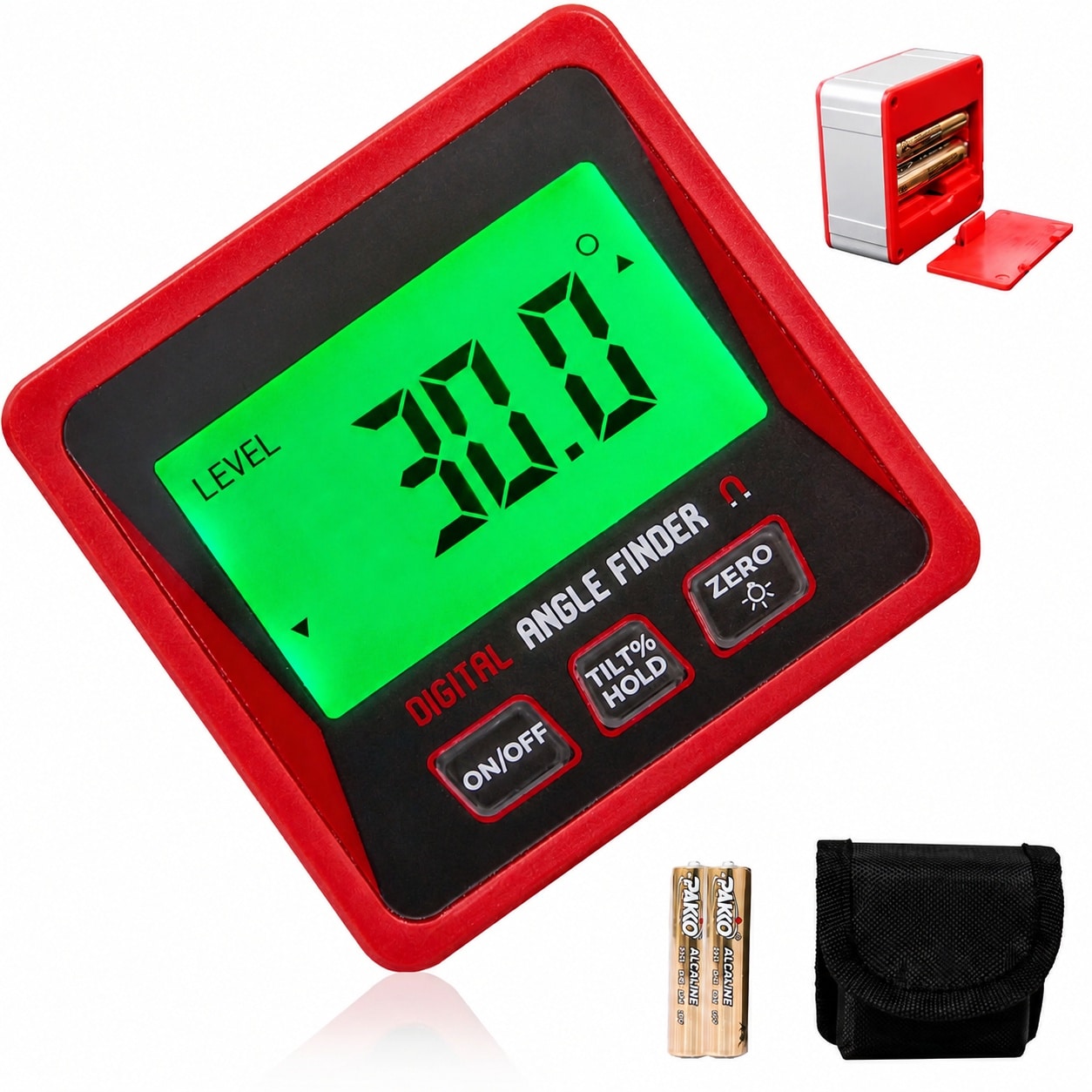 Linder Group Inc Digital angle finder gauge magnetic protractor inclinometer table saw angle gauge level cube with high visibility LCD display self inverting #L3UI3XAP