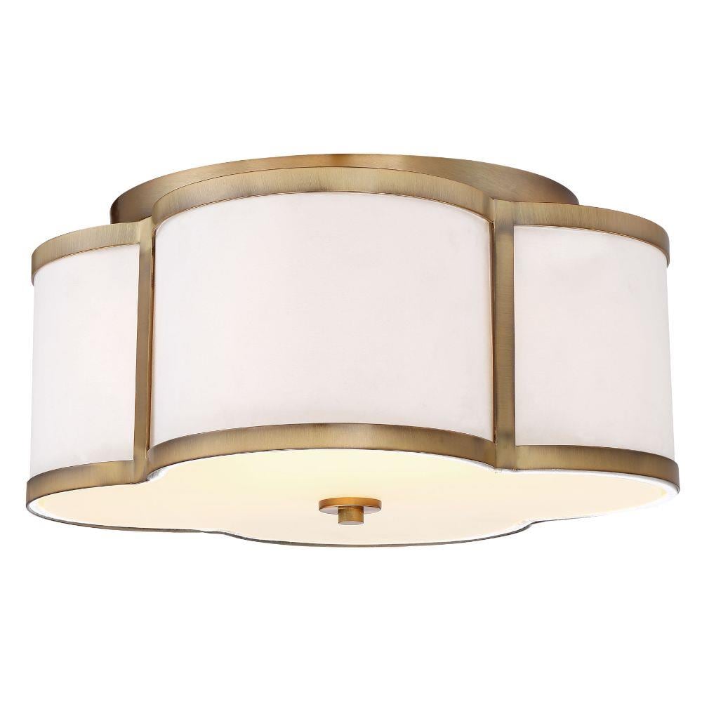  LW-SH512126 1-Light 16-in Natural Brass Semi-Flush mount light