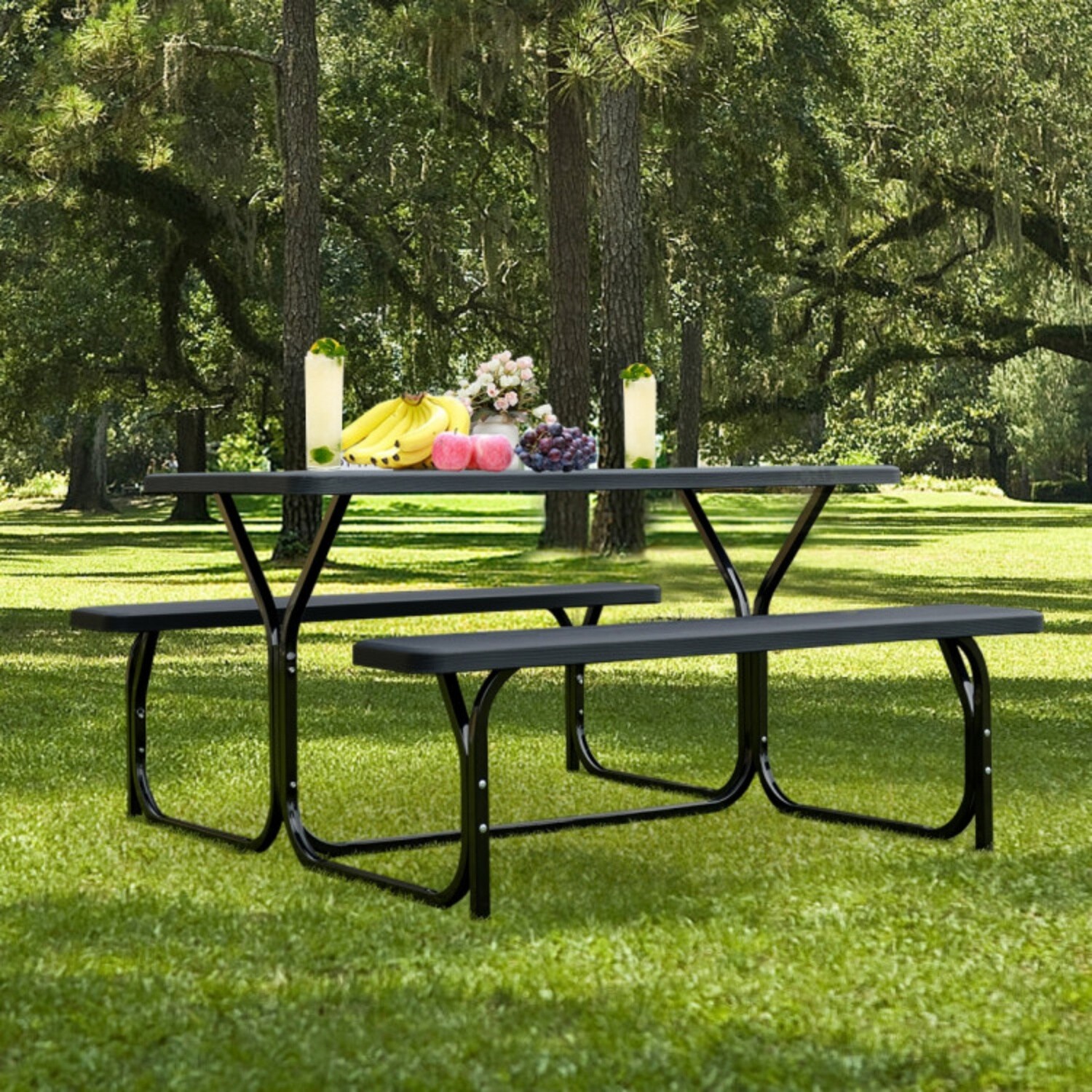 Mondawe MO-WFOP3499BK Picnic-Tables - View #2