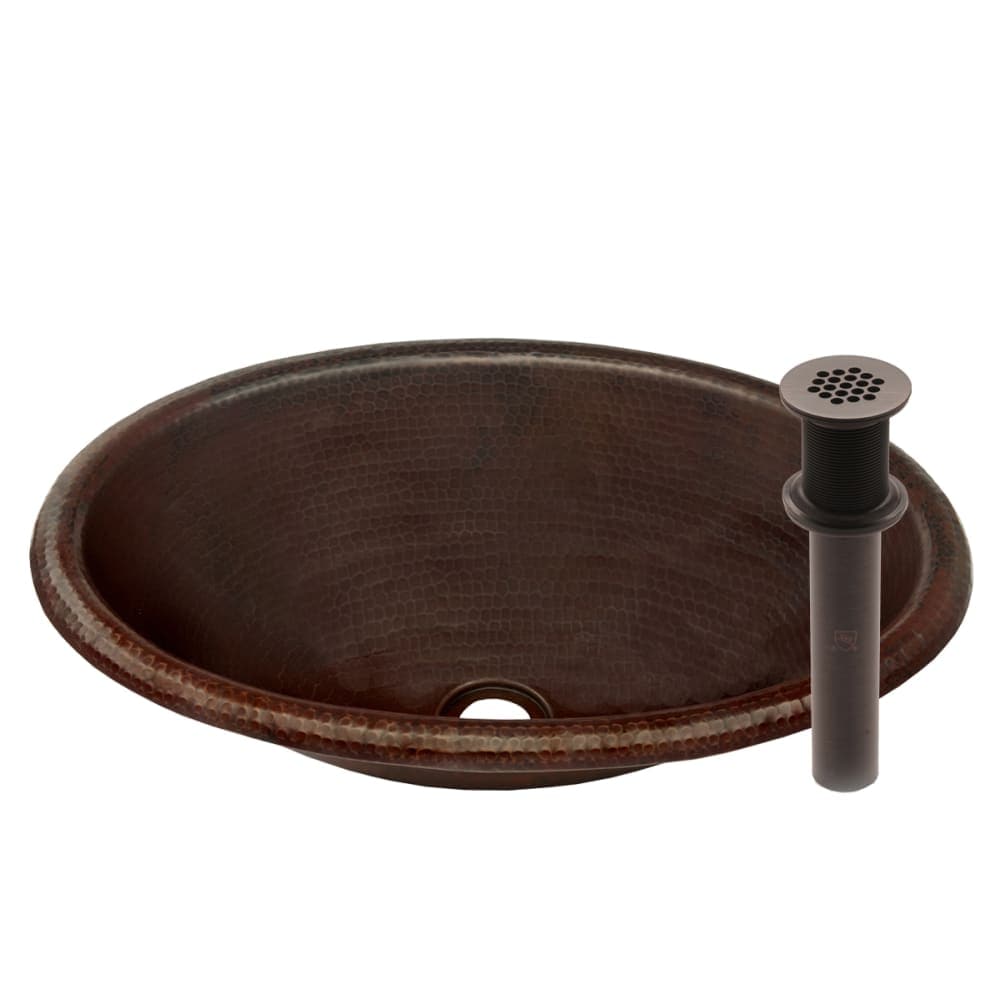 Miseno MNONA300 Oval 14 Inch Copper DropIn Bathroom Sink #MNO-NA300