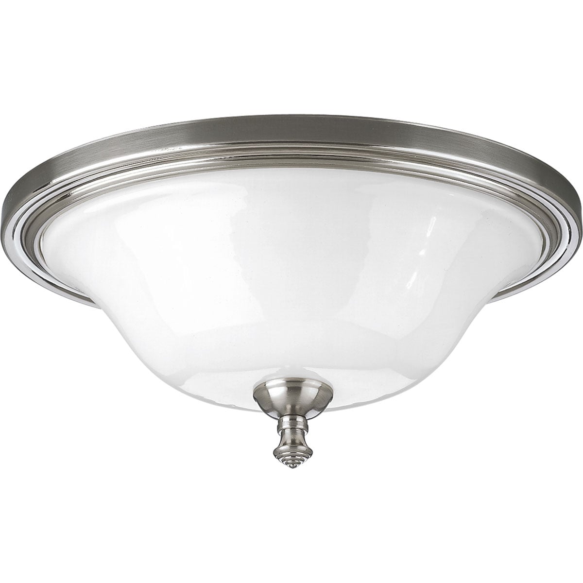Progress Lighting P3326-09 Victorian 2-Light 10.875-in Brushed Nickel Flush Mount Light