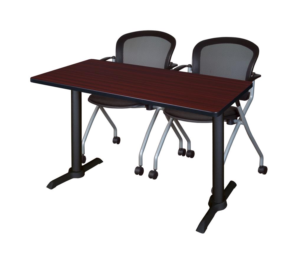 Regency MTRCT4824MH23BK Training Brown 4-Person Training Table (48-in W x 29-in H)