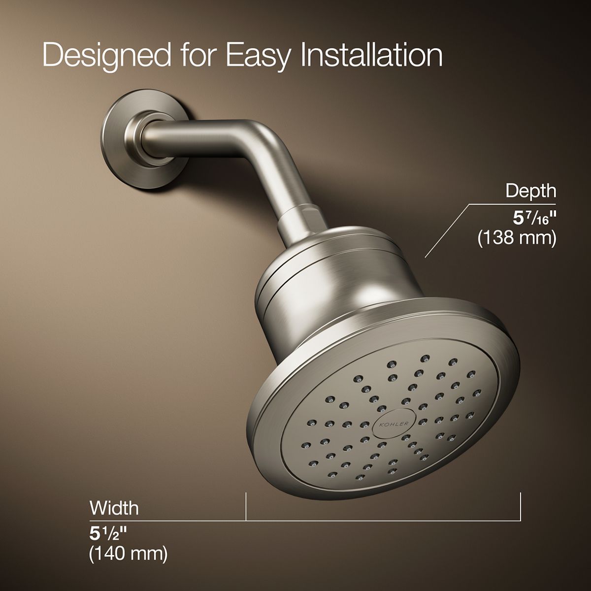 KOHLER 33631-G-BN Fixed-Showerhead - View #3
