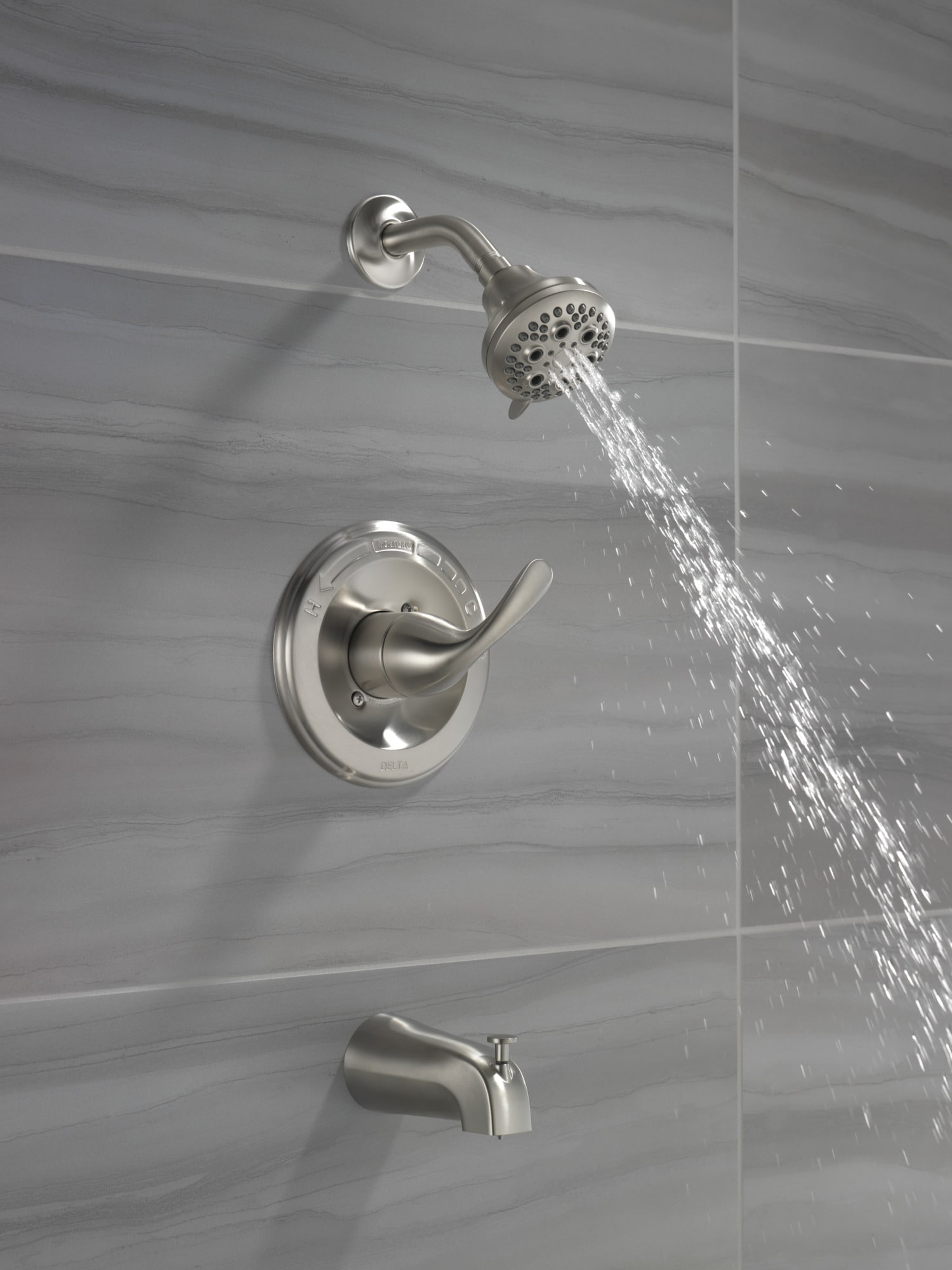 Contemporary Stainless Steel Single-Function Shower Faucet Set