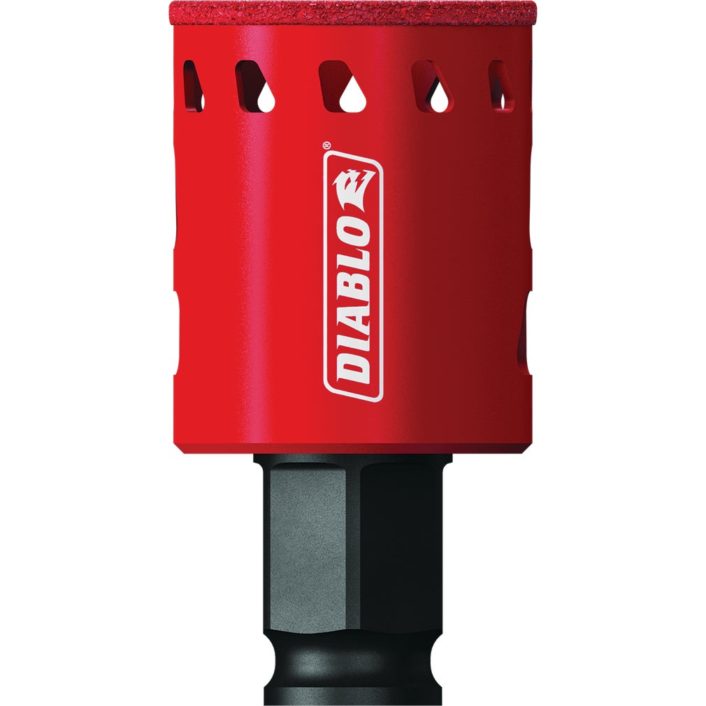  Diamond Grit Hole Saw - 1-3/8in Diameter - No Pilot Bit Needed - Snap-Lock Plus Compatible