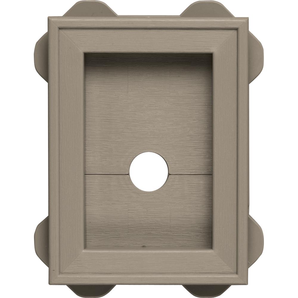 Builders Edge 130130003097 5-in x 6.75-in Clay Vinyl Universal Mounting Block