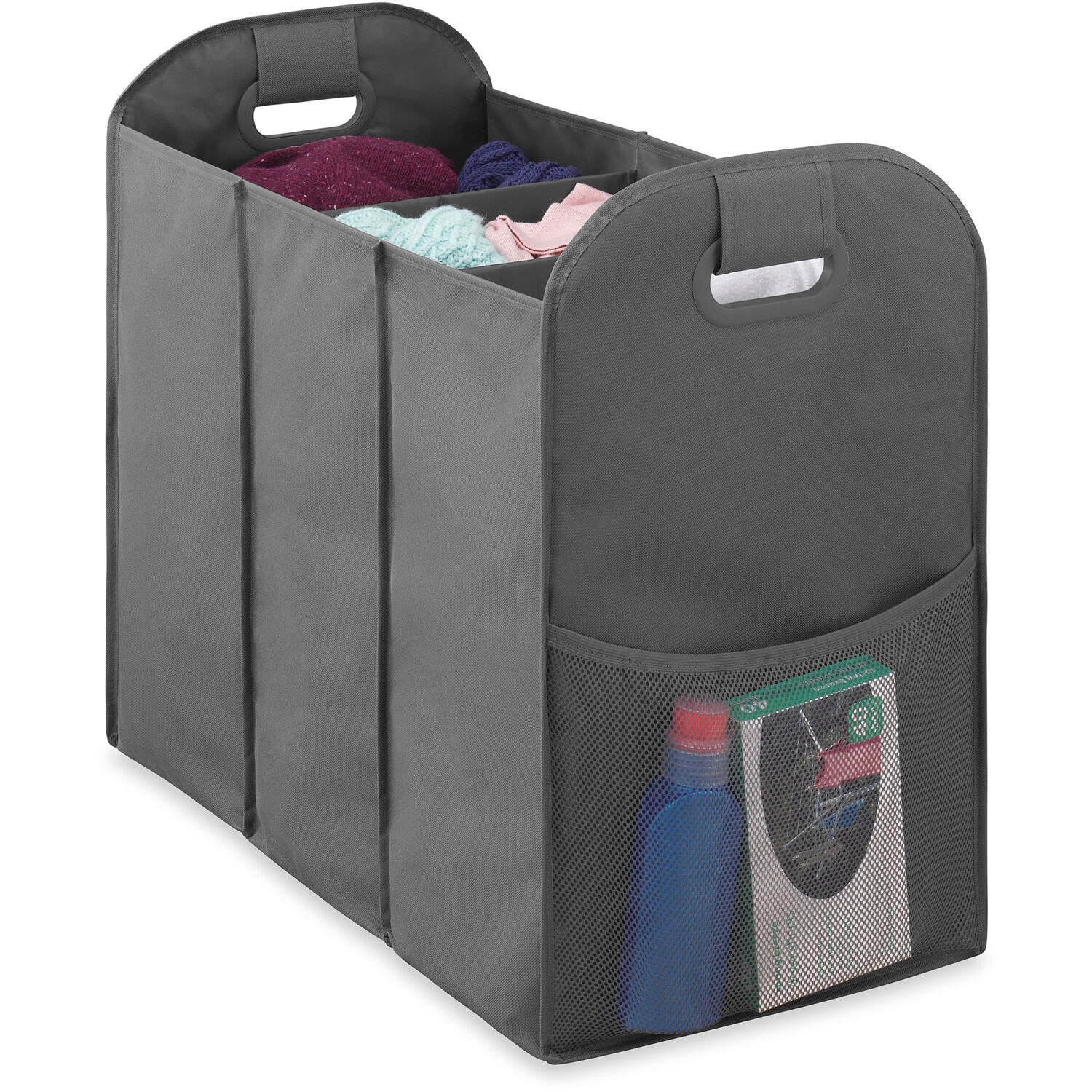 Whitmor 6266-7702-SAGRY 3-Section Accordion Laundry Sorter in Savvy Gray
