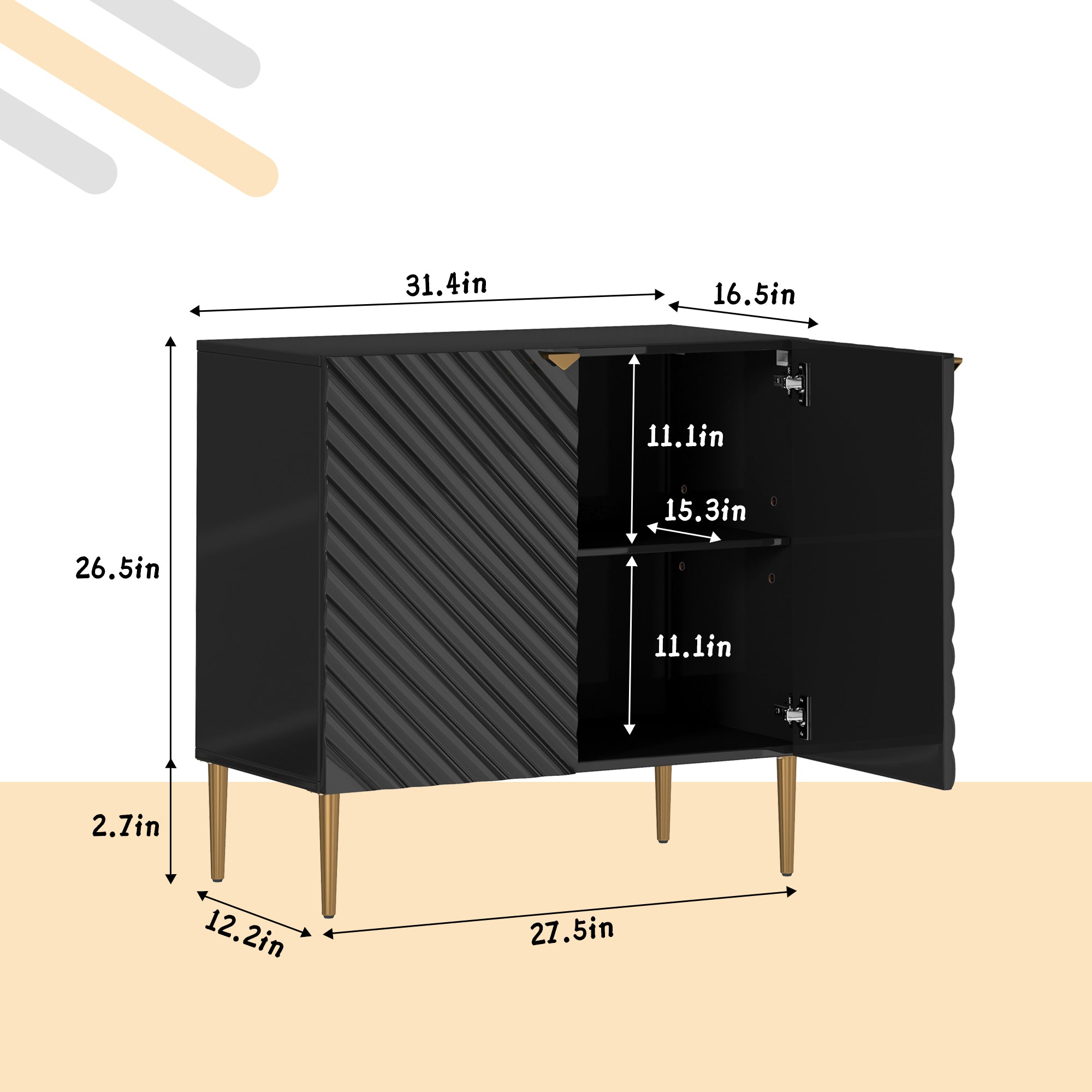 Boyel Living BL-JH-062-BK Utility-Storage-Cabinets - View #3