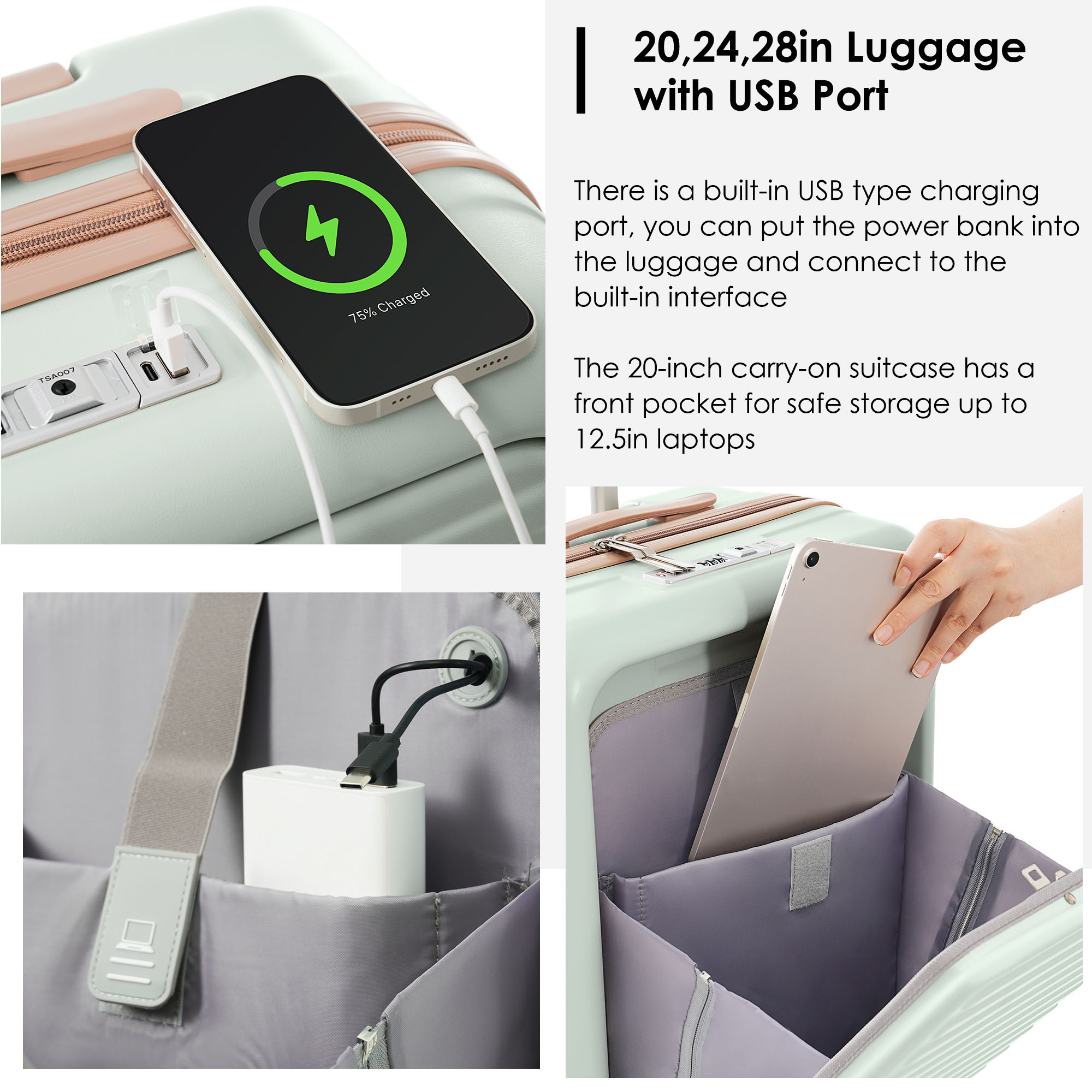 Bybafun YD9600057 Luggage-And-Luggage-Sets - View #3