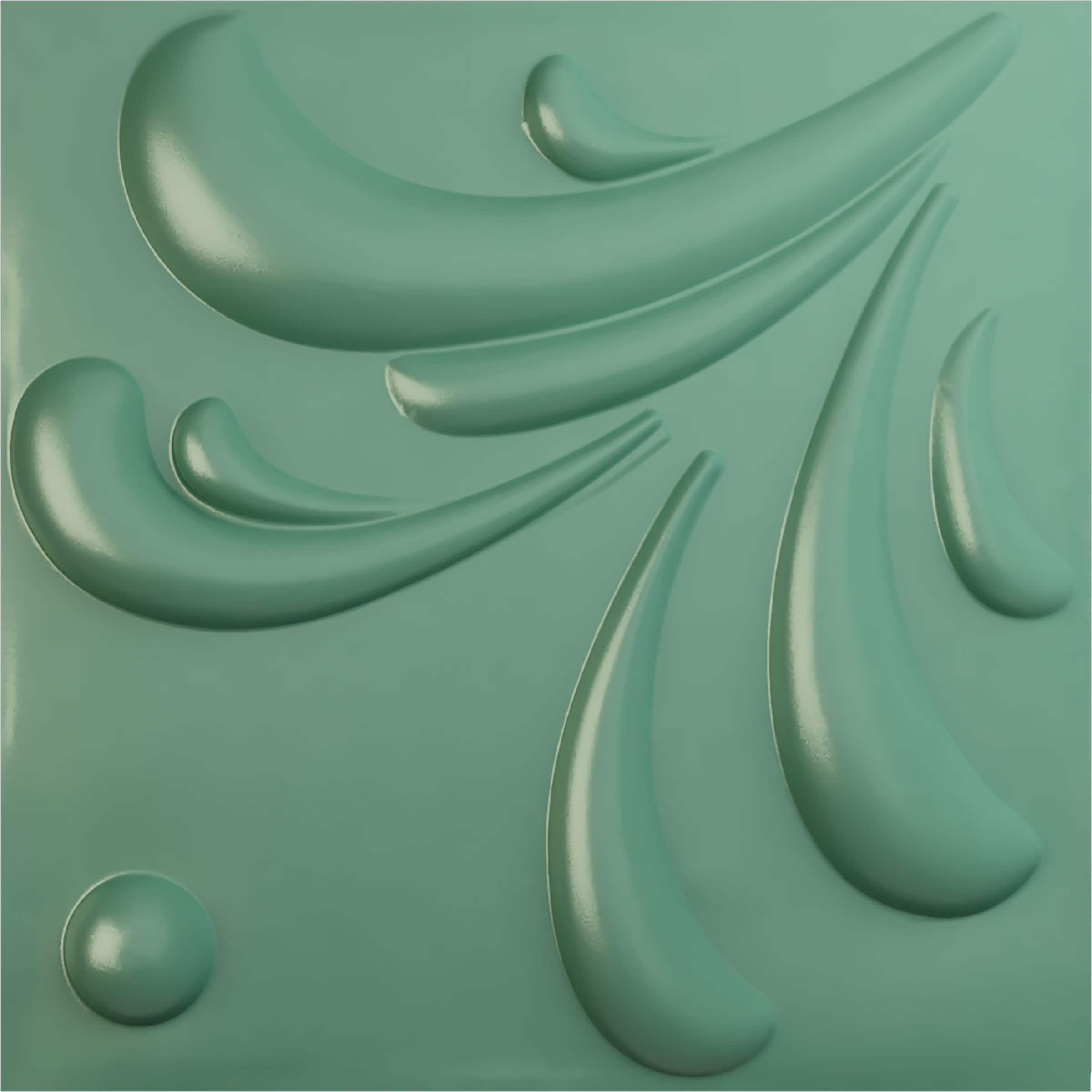 Ekena Millwork WP20X20ACFSM-CASE-12 19-5/8-in x 19-5/8-in Embossed Paintable/Stainable Green PVC Abstract Wall Panel ( 12 -Pack, Covers 32.04-sq ft )