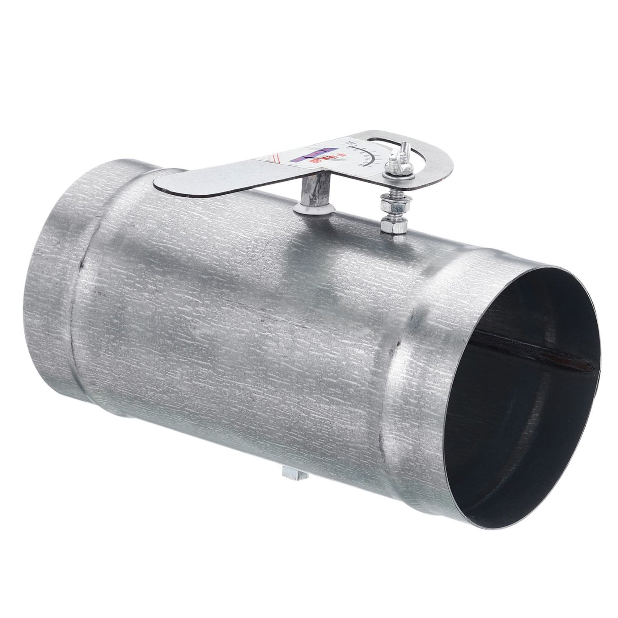 Numhew 4in W 1-Piece Manual Volume Damper Silver HVAC Duct Control
