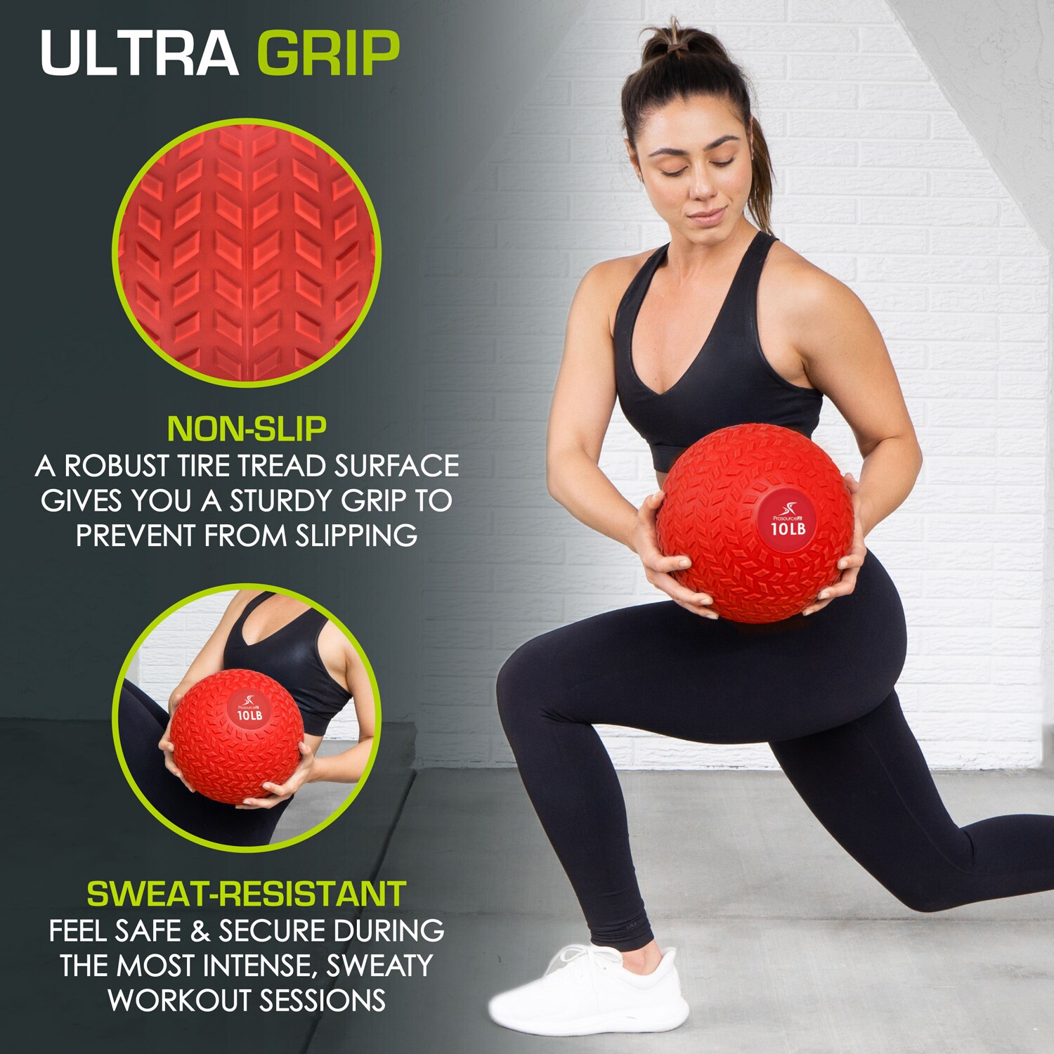 ProsourceFit PS-2221-TSB-10-RED Medicine-Balls - View #3