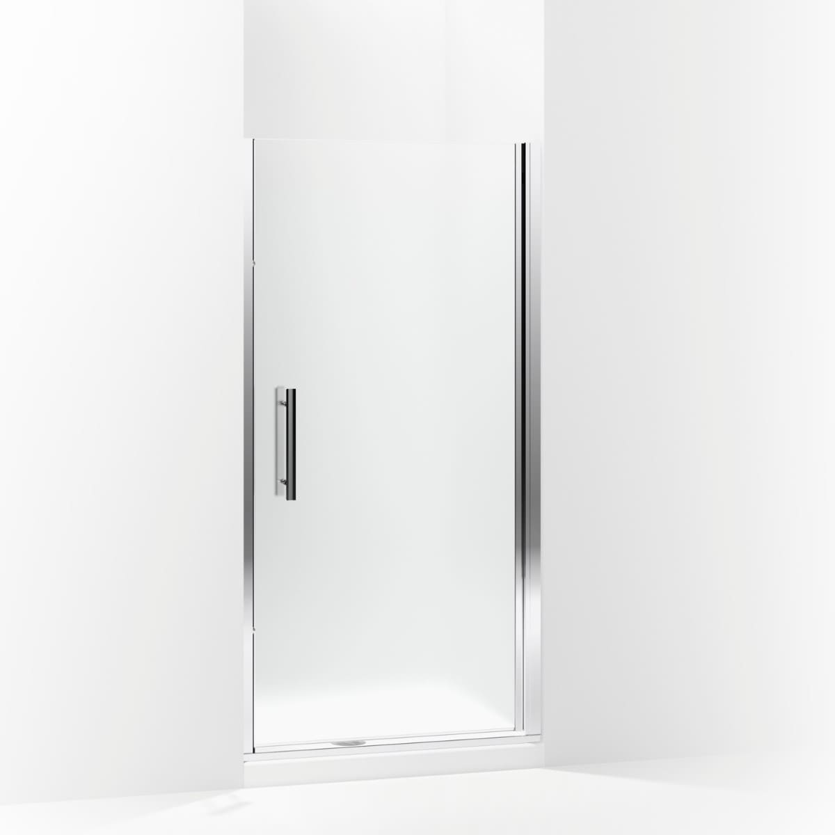 Finesse Peak Silver 34-in to 36-in x 67-in Semi-frameless Pivot Shower Door | - Sterling 5699-36S-G03