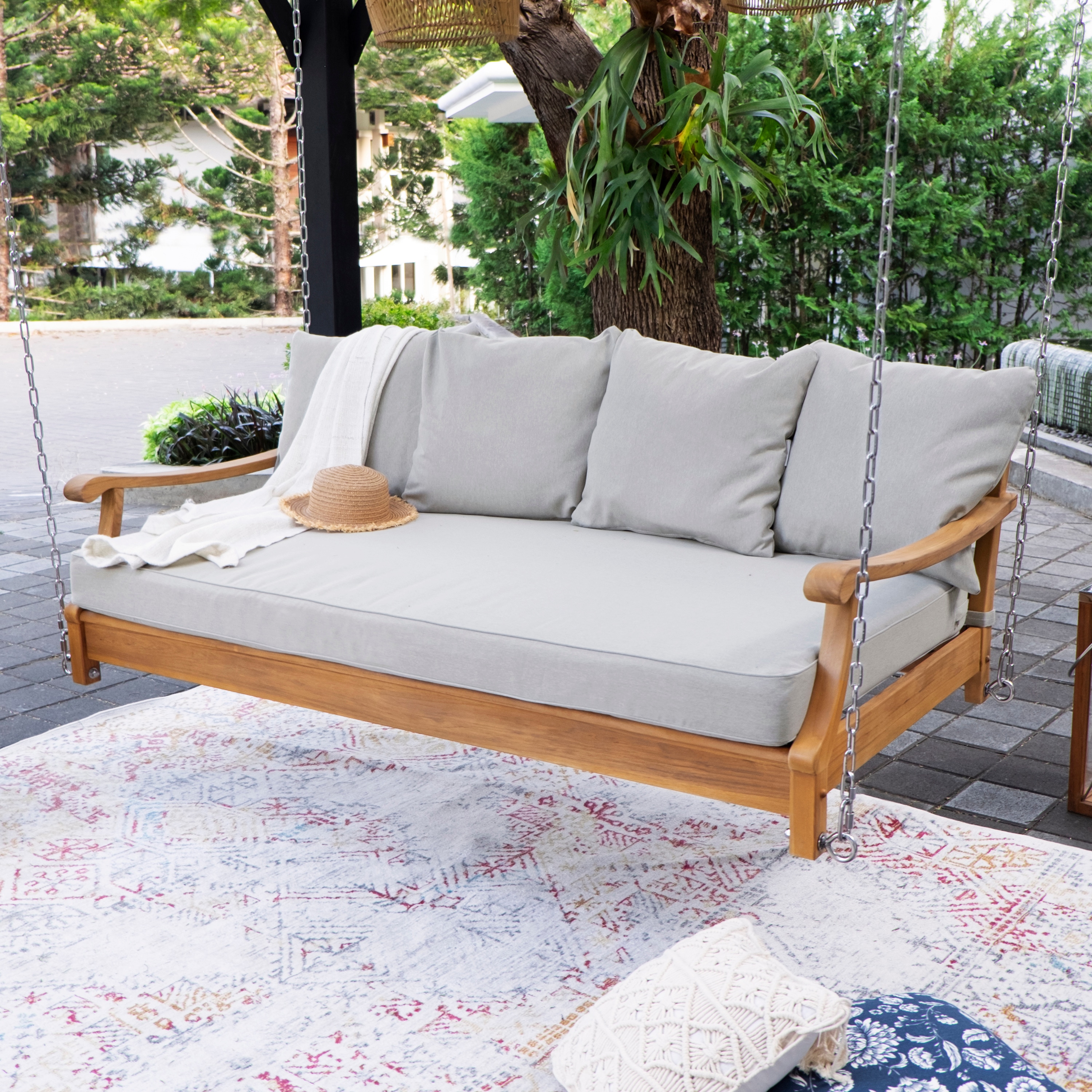 How to Hang a Daybed Porch Swing with Rope Plus Style Sources - The  Everyday Farmhouse