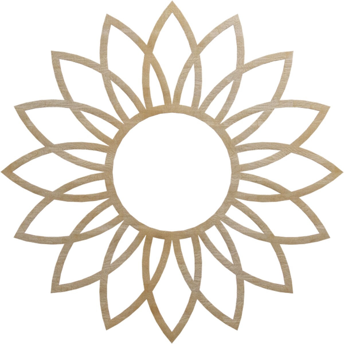 Ekena Millwork CMWP38X38X0250DAHI Daisy Fretwork 38-in W x 38-in L Contemporary Hickory Wood Whole Ceiling Medallion