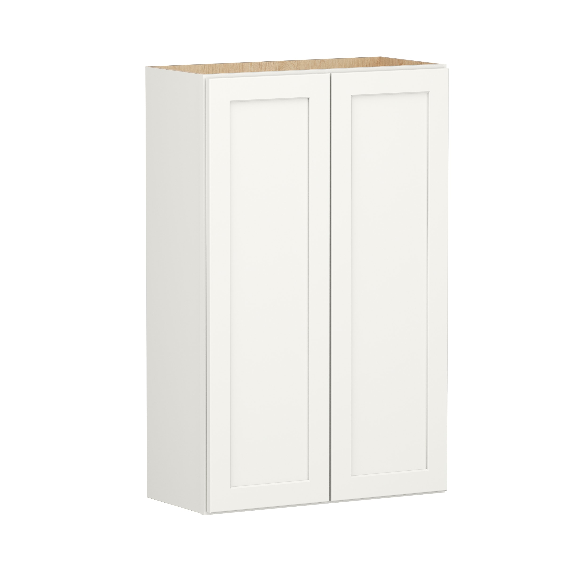Shenandoah PRO Express Breckenridge 27-in W x 42.125-in H x 12-in D Linen Full Overlay Wall Fully Assembled Plywood Cabinet (Recessed Panel Shaker Door Style)
