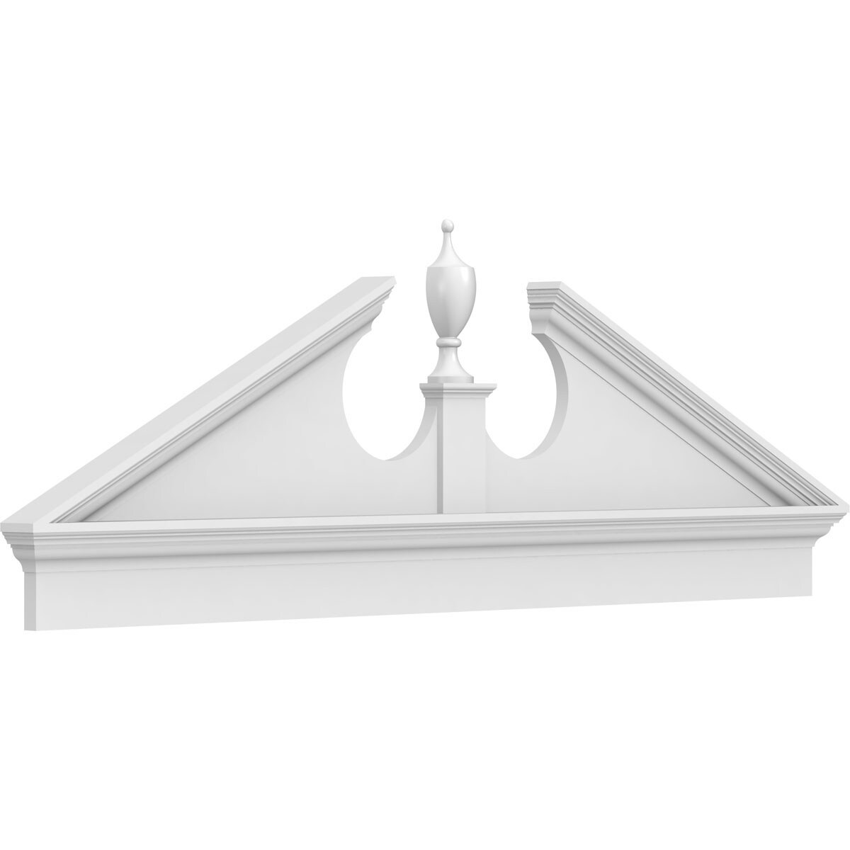 Ekena Millwork PEDPC068X240ACR00 71.5-Inches W x 23.875-Inches L PVC Pediment