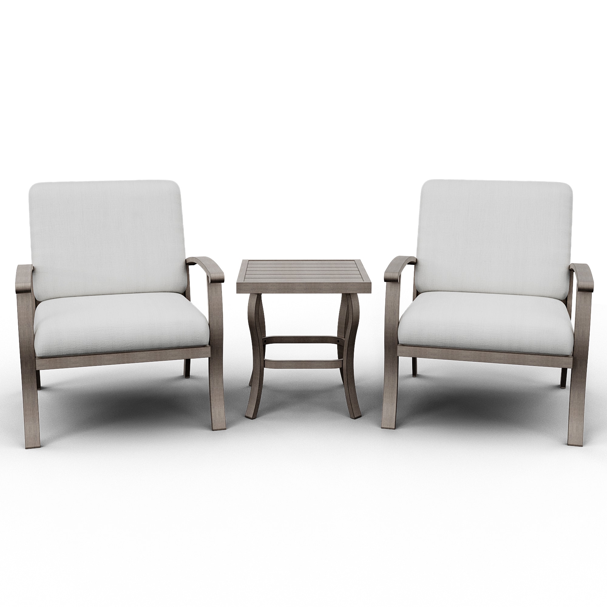  EL-SF3-GM-A1-WL3 3 -Piece Patio Conversation Set with Gray Cushions