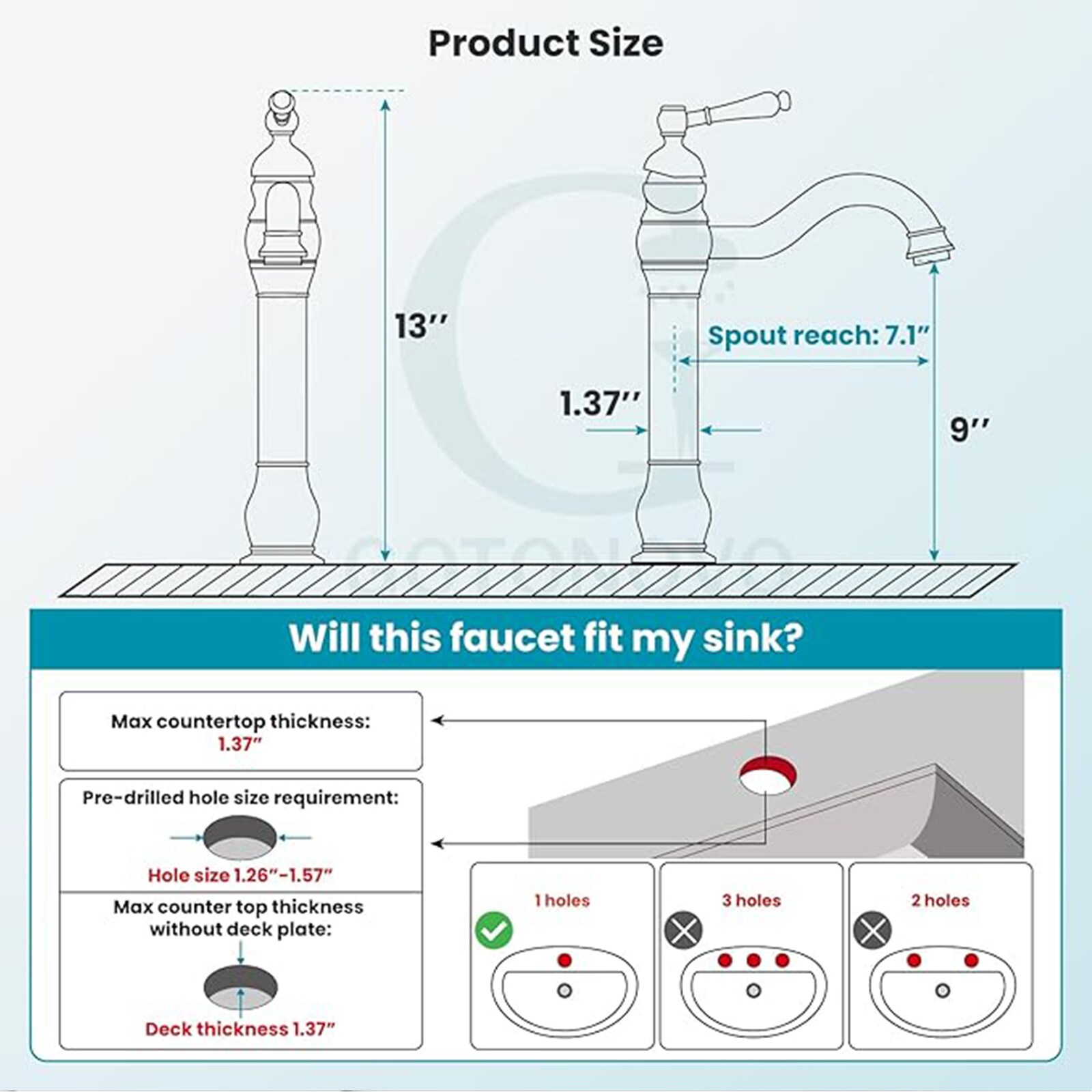 BYH VH-1006-MB Lavatory-Faucets - View #4