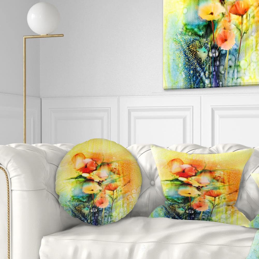 Designart CU15039-12-20 12-in x 20-in Yellow Indoor Decorative Pillow