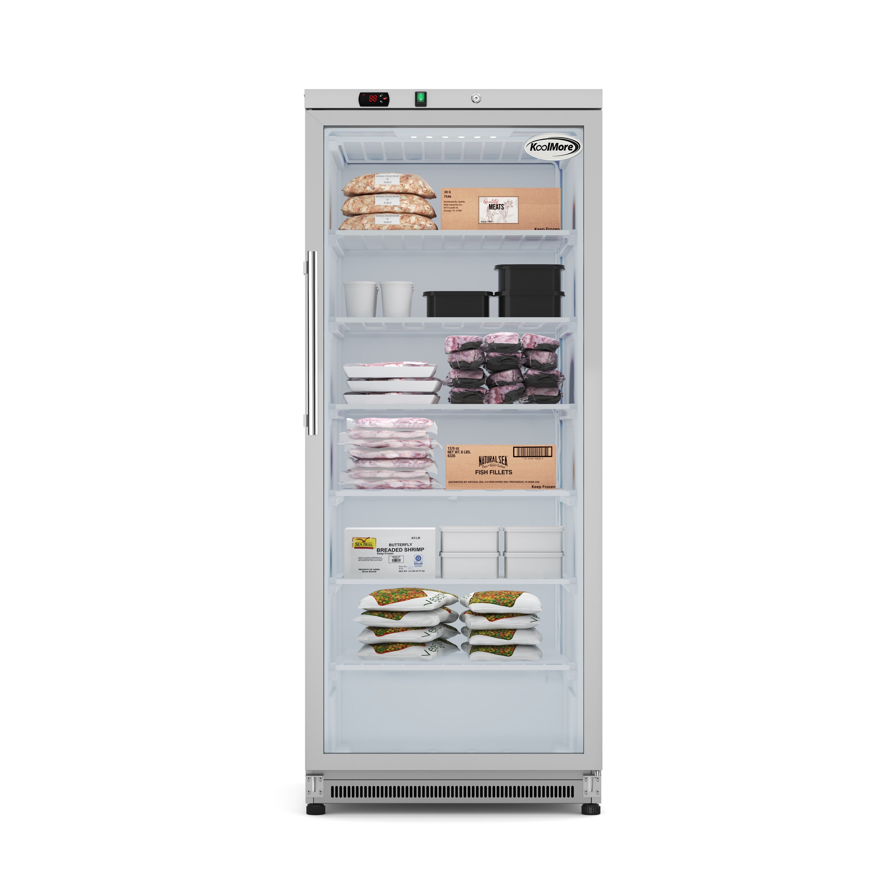 KoolMore LOW-KM-FMD20SGD 21-cu ft Upright Manual Commercial Freezer in Stainless steel