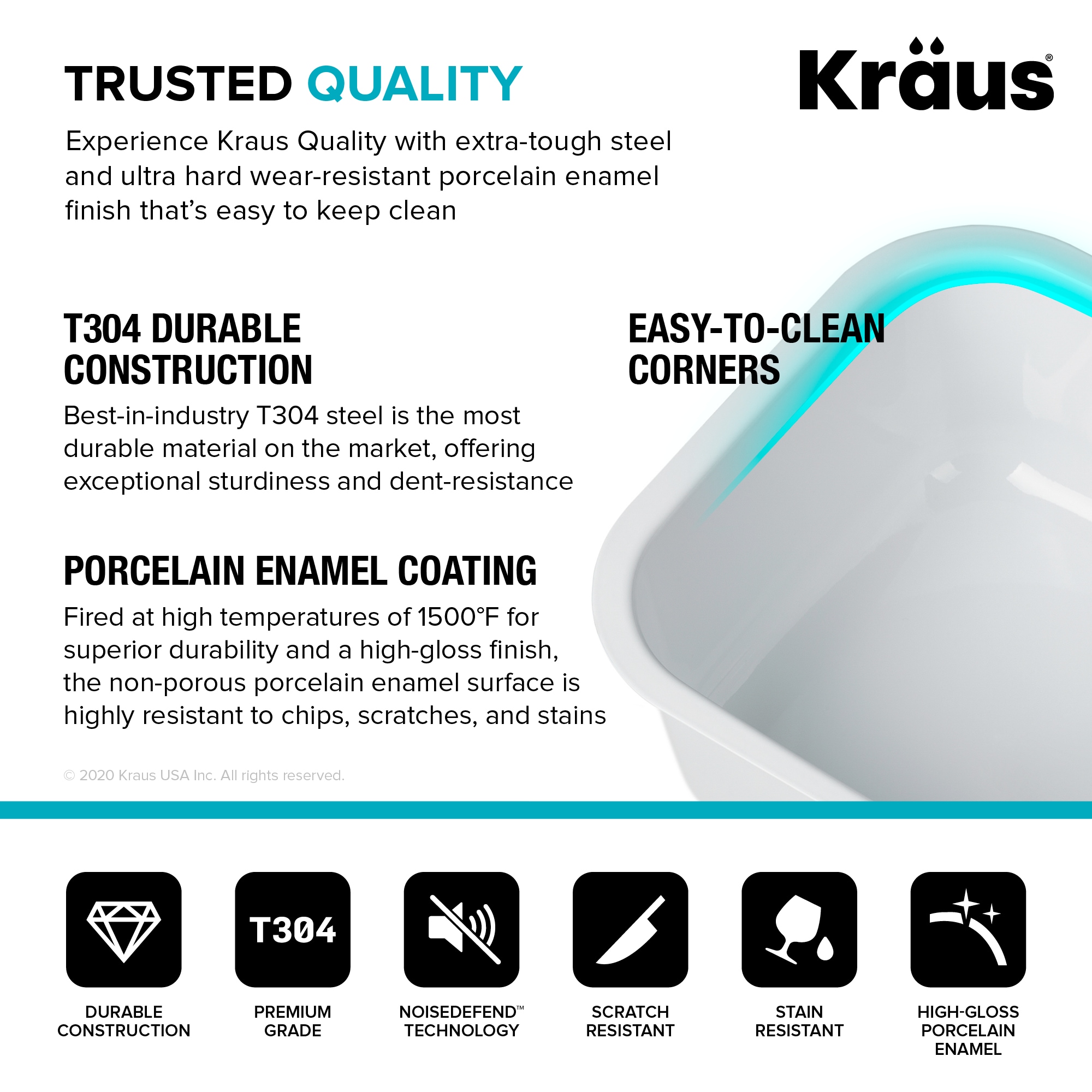 Kraus KEU14WHITE Kitchen-Sinks - View #8