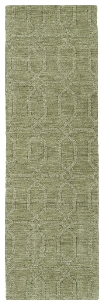Kaleen Imprints Modern 2 X 8 (ft) Wool Sage Indoor Trellis Moroccan