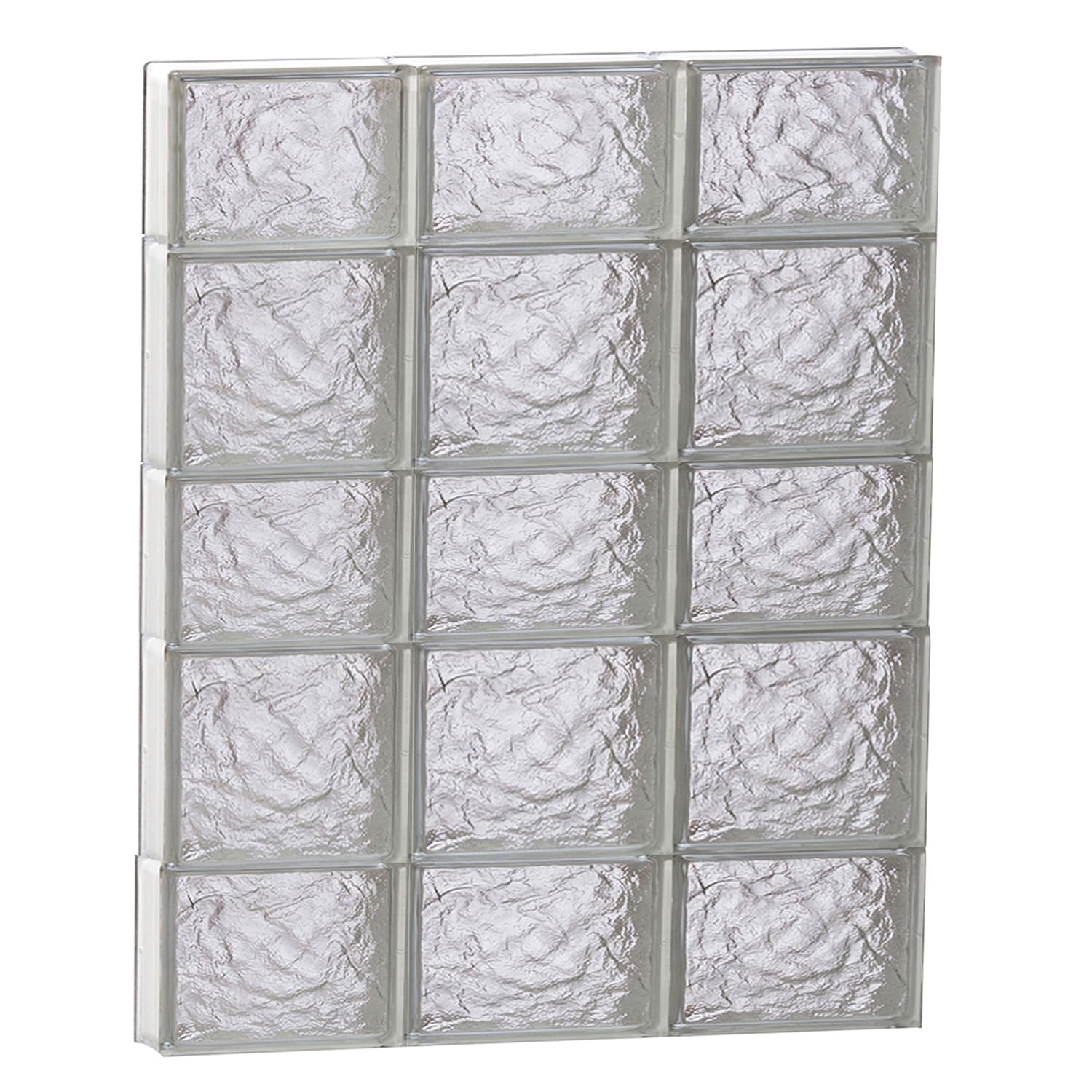 REDI2SET S2434IS Ice Glass 23-1/4-in x 32-3/4-in Frameless Replacement Glass Block Window