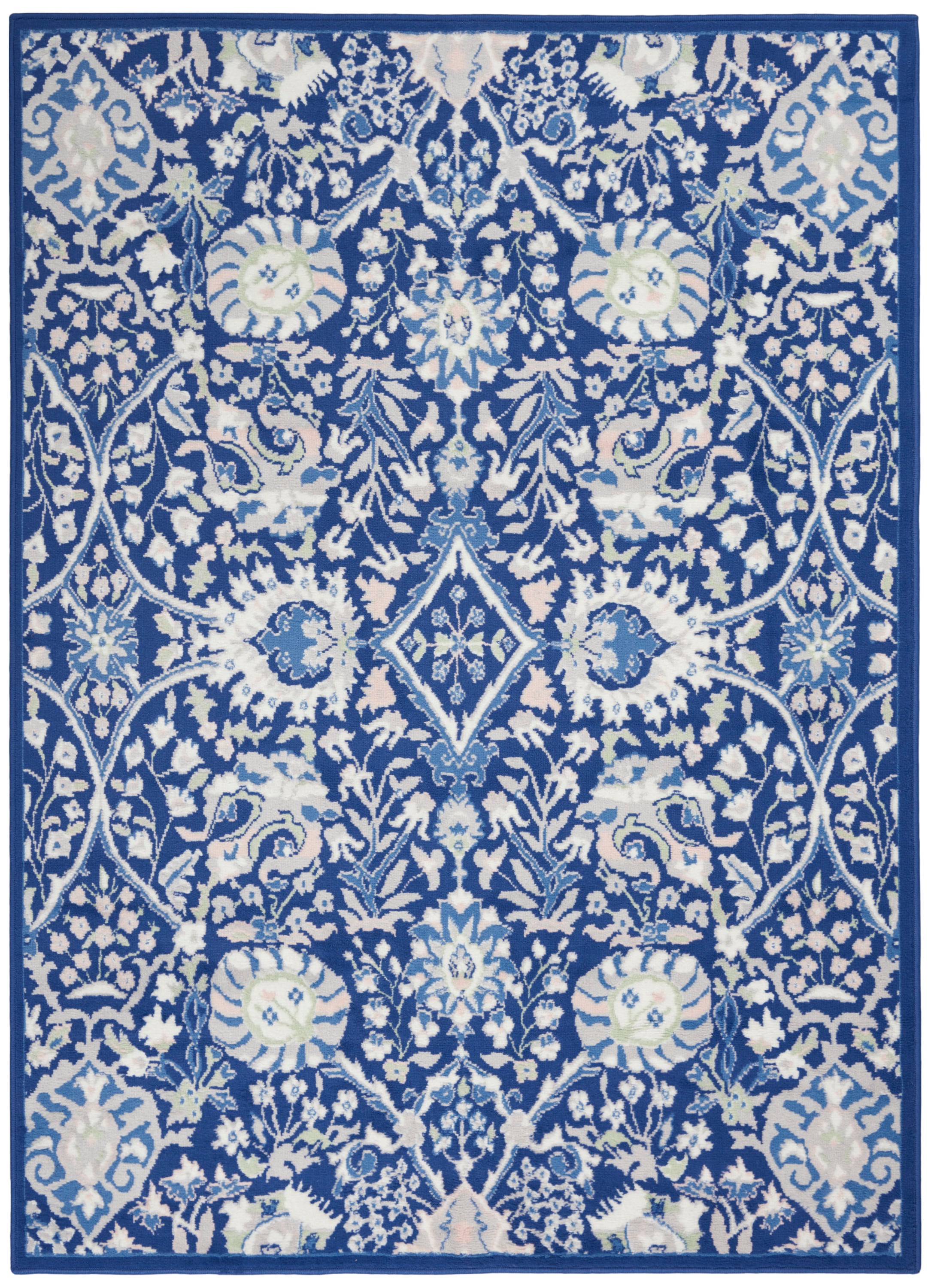 Bohemian Bliss Multicolor Floral 6' x 9' Flat Woven Area Rug