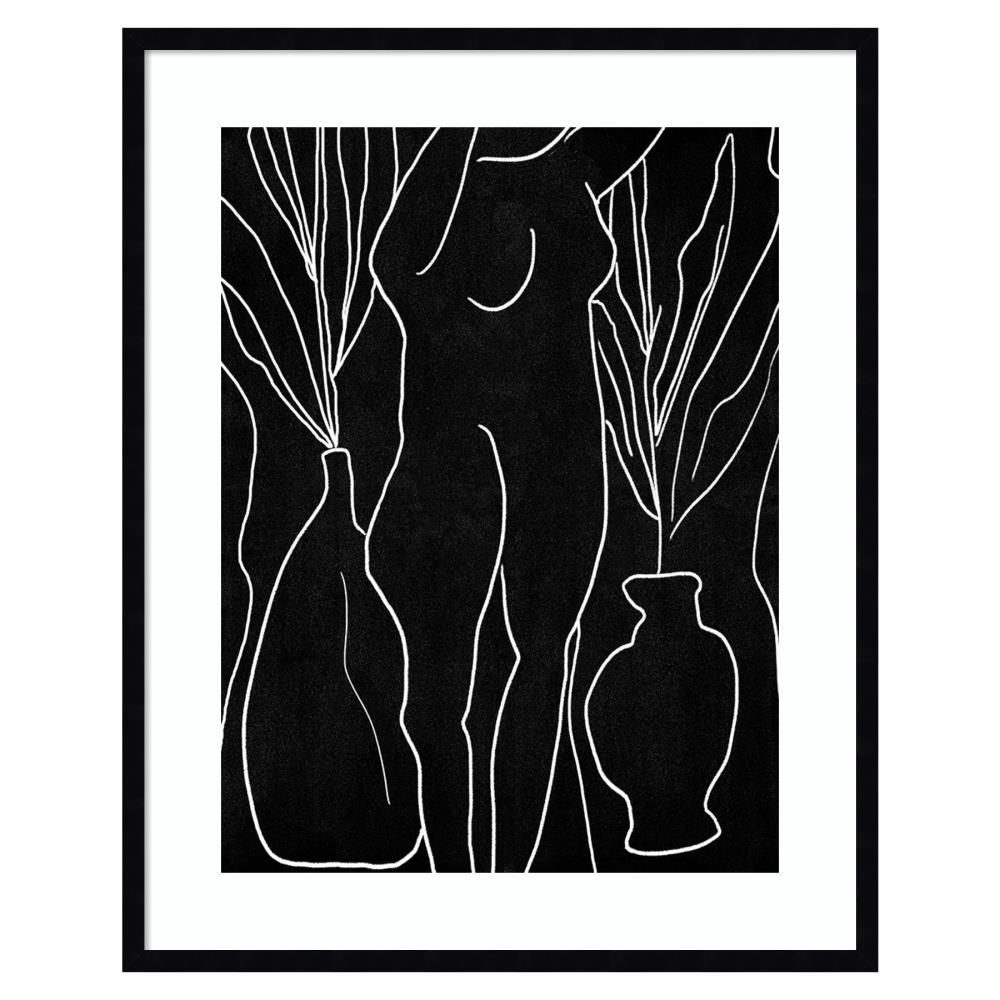 Amanti Art DSW5346200 Discontinued Black Wood Framed 35.12-in H x 28.12-in W Abstract Paper Print