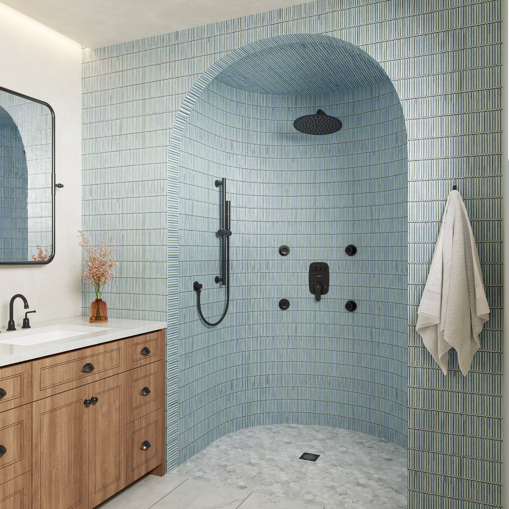 CASAINC TC02-BN Showerhead-Bar-Panels - View #4