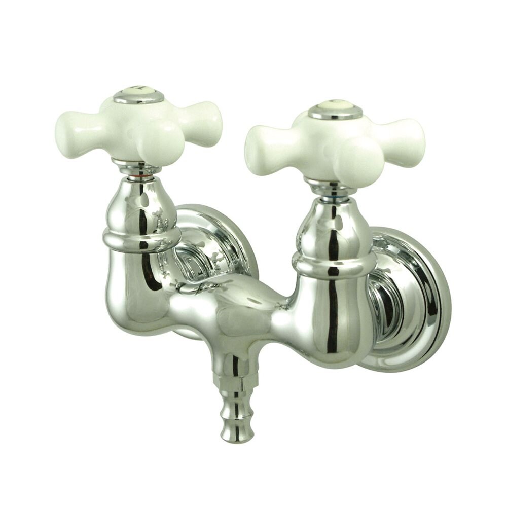 Elements of Design Vintage Chrome 2-handle Residential Wall-mount Low-arc Bathtub Faucet (Valve Included)