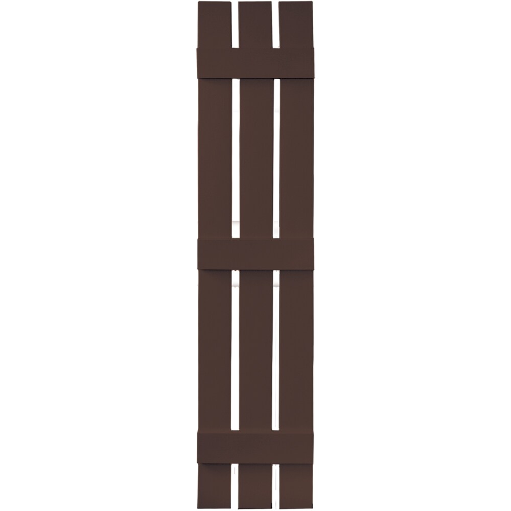 Vantage V5371263009 11.875-in W x 63-in H Chocolate Brown Spaced Exterior Shutters