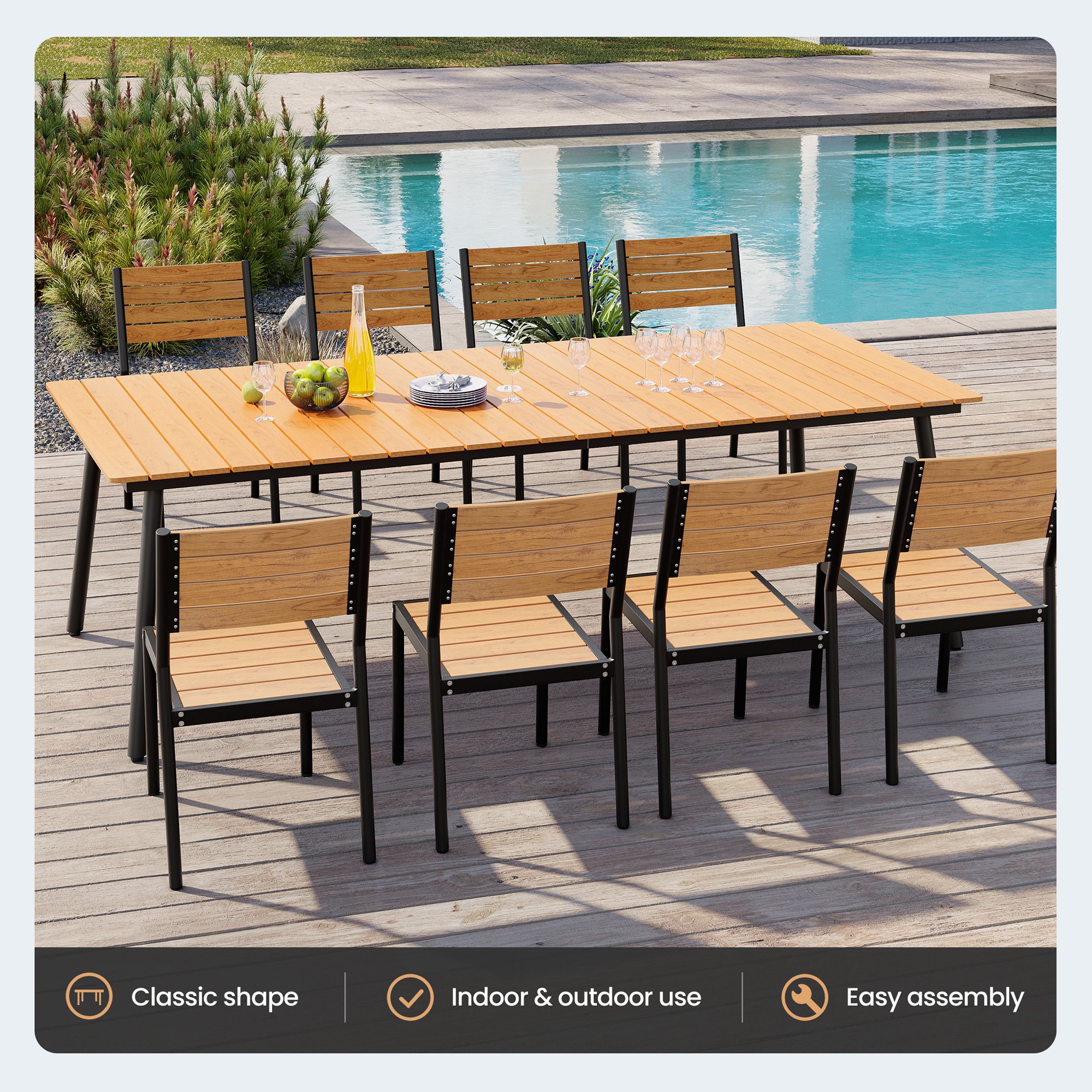 Crestlive Products CL-TB012BRN240 Patio-Tables - View #4