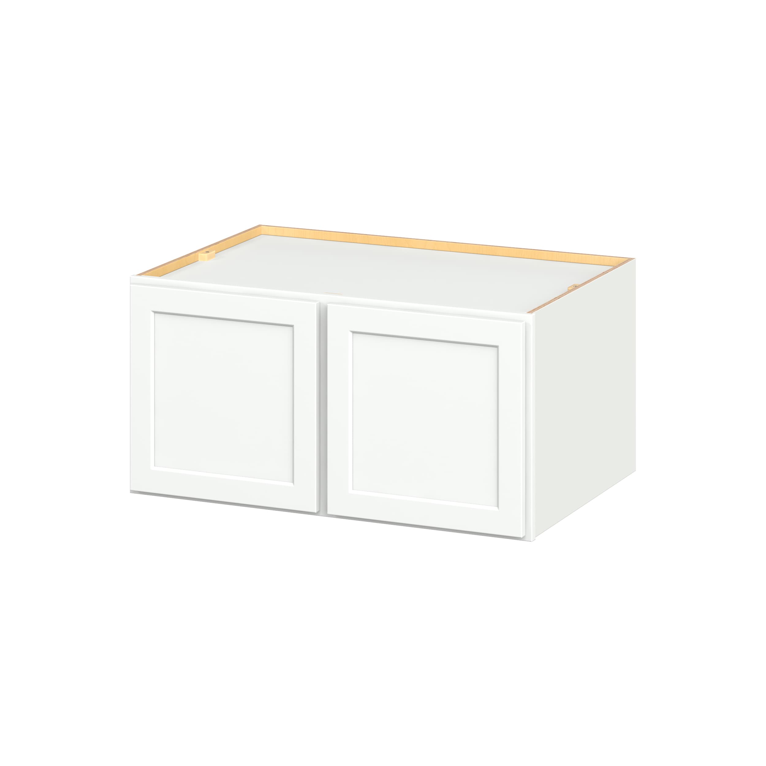 Hugo&Borg W361824-GL PRO Glendale 36-in W x 18-in H x 24-in D Pure White Wall Ready to assemble Plywood Cabinet (Recessed Panel Shaker)