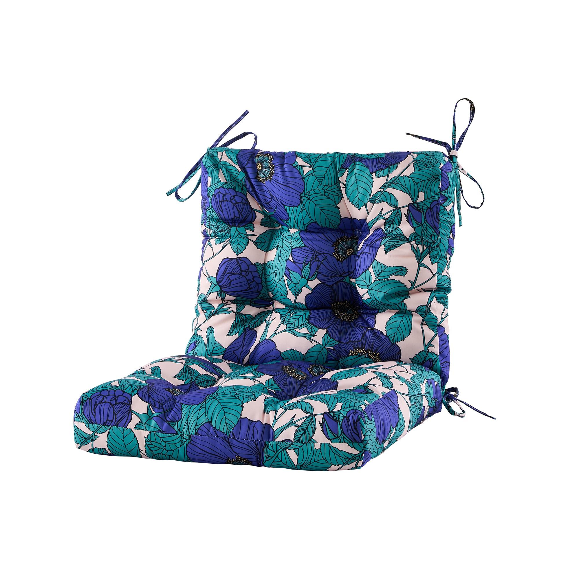 Artplan -  Outdoor Cushions Wicker Tufted Pillow with Back for Outdoor Furniture Rocking Chair Cu...