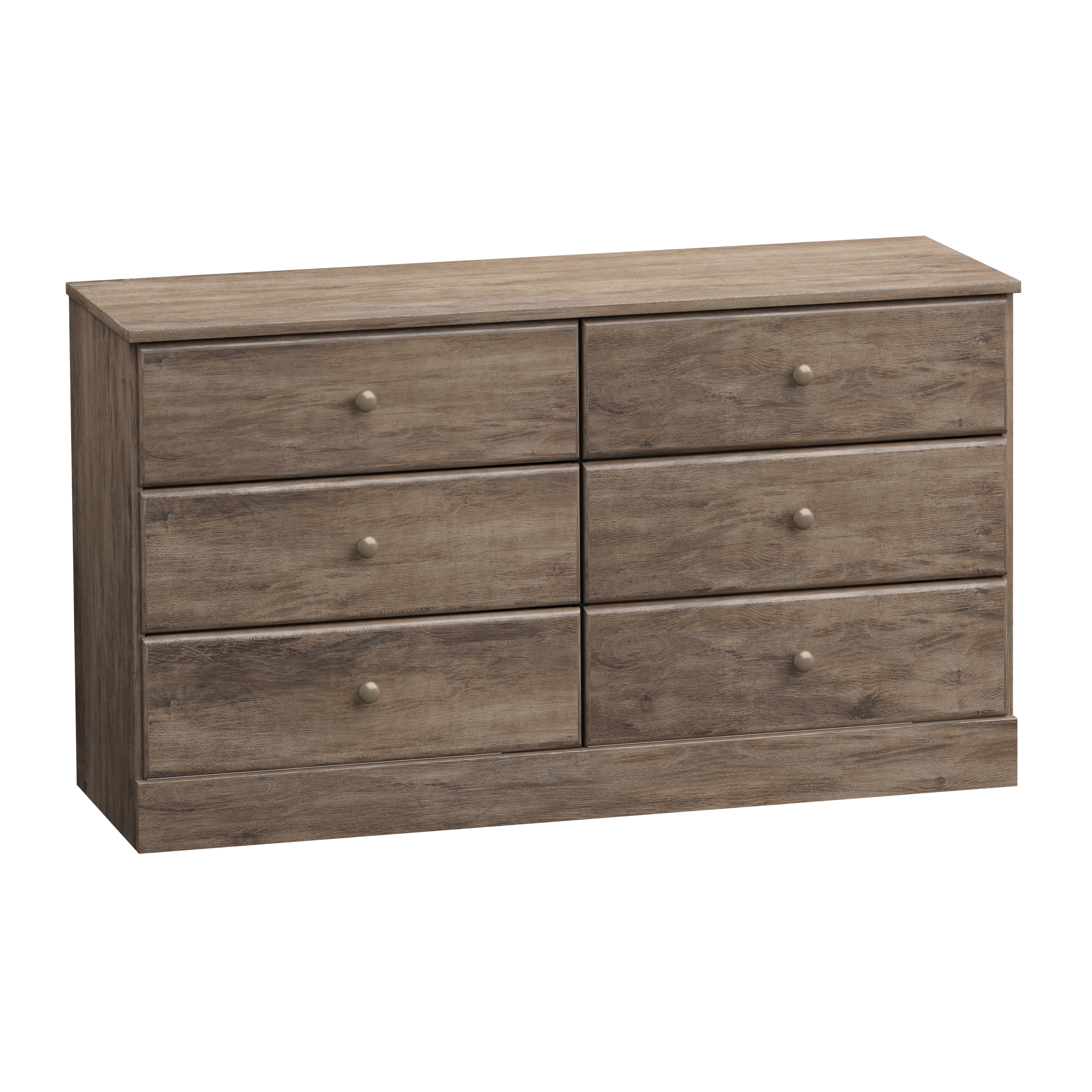Prepac DDBR-0402-1 Astrid Drifted Gray 6 -Drawer Standard dresser