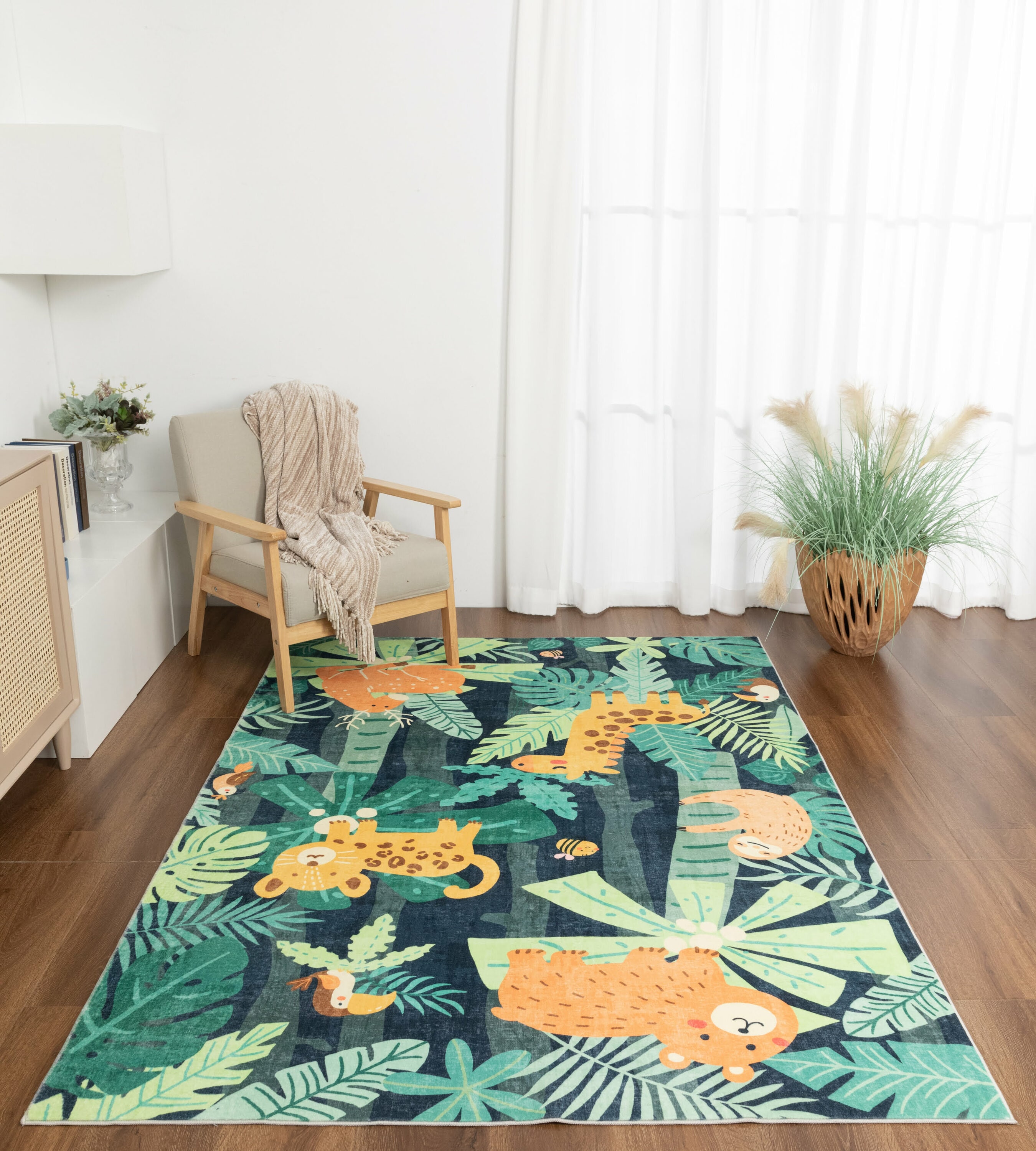 MDA Rugs KR0557 Kids 5 x 7 (ft) Polyester Multicolor Rectangular Indoor Area rug