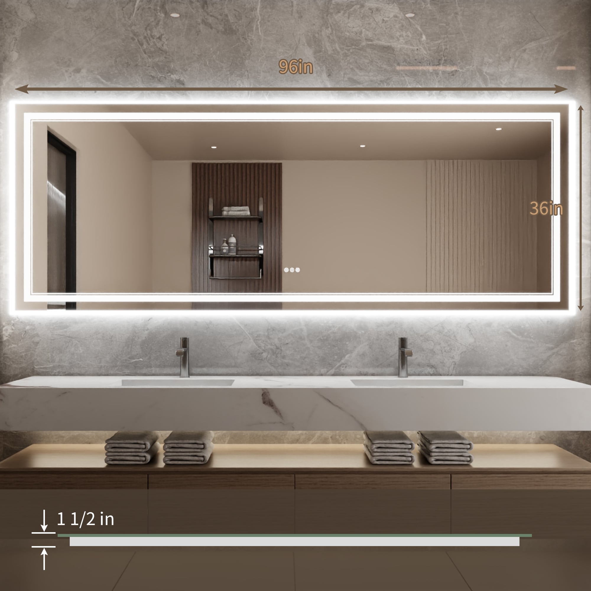 Bayfeve BFXB-16S3696-MIR Framed-Bath-Mirrors - View #5
