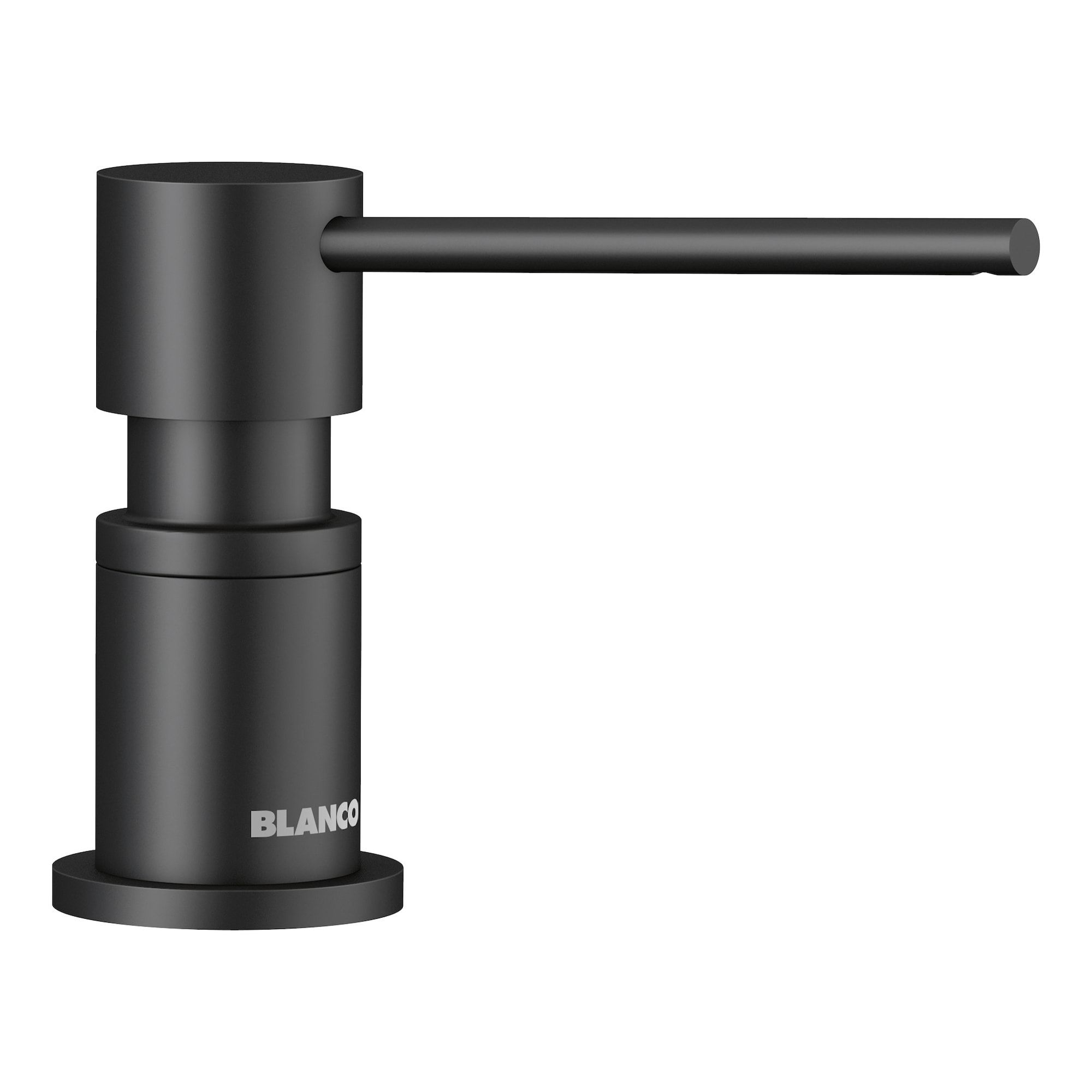 Matte Black Brass Deck-Mounted Soap and Lotion Dispenser