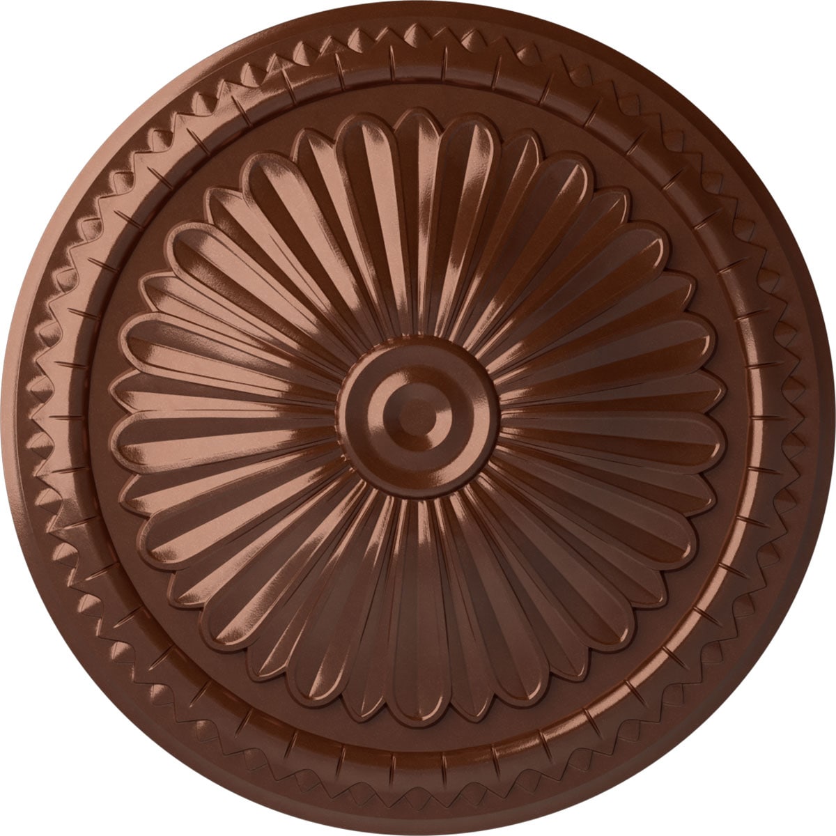 Ekena Millwork CM14AXCPS Alexa 15-in W x 15-in L Painted Copper Penny Polyurethane Whole Ceiling Medallion