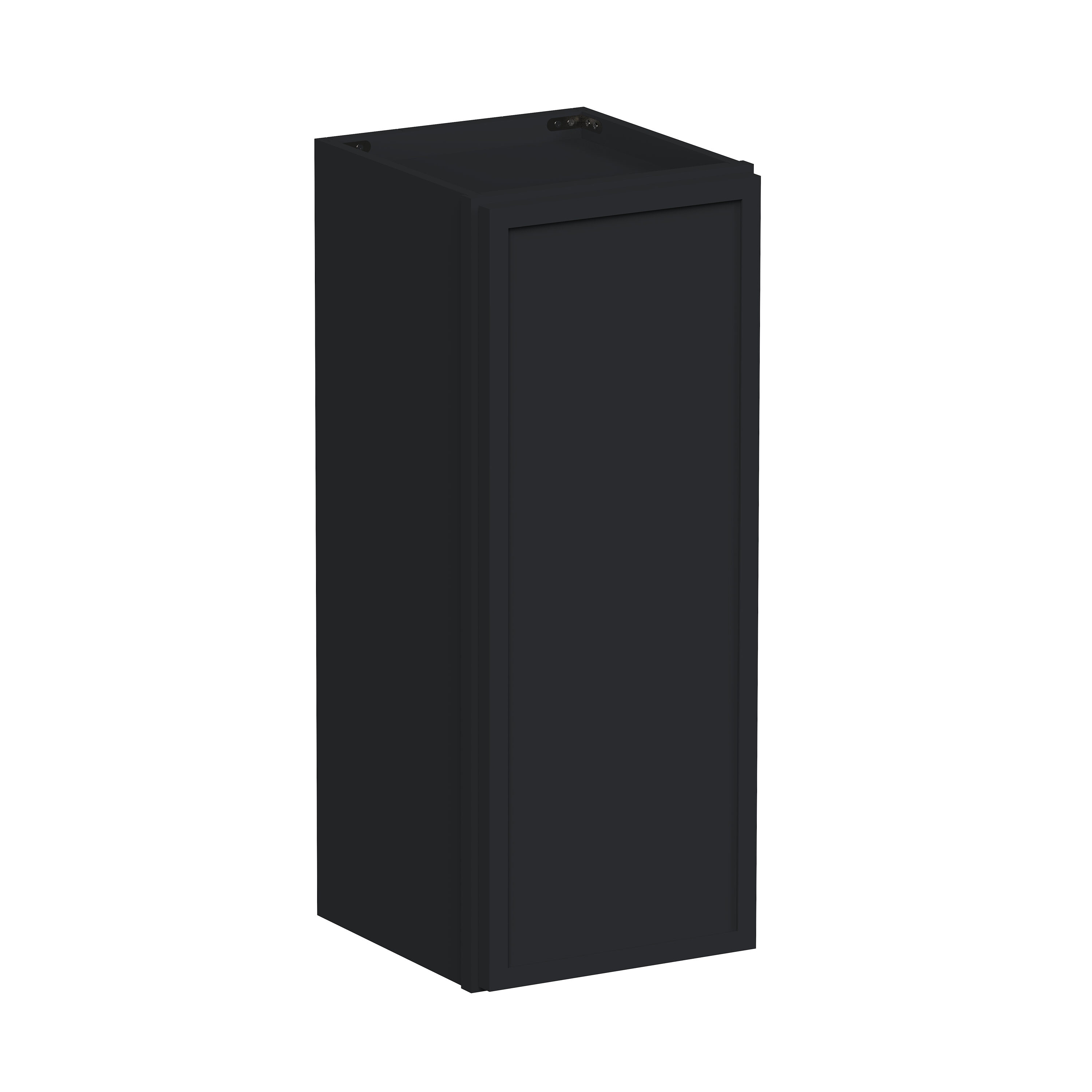 Boyel Living 12-in W x 30-in H x 12-in D Black Shaker Ready-to-Assemble Kitchen Wall Cabinet with Soft-Close Hardware #BL-W1230SSE