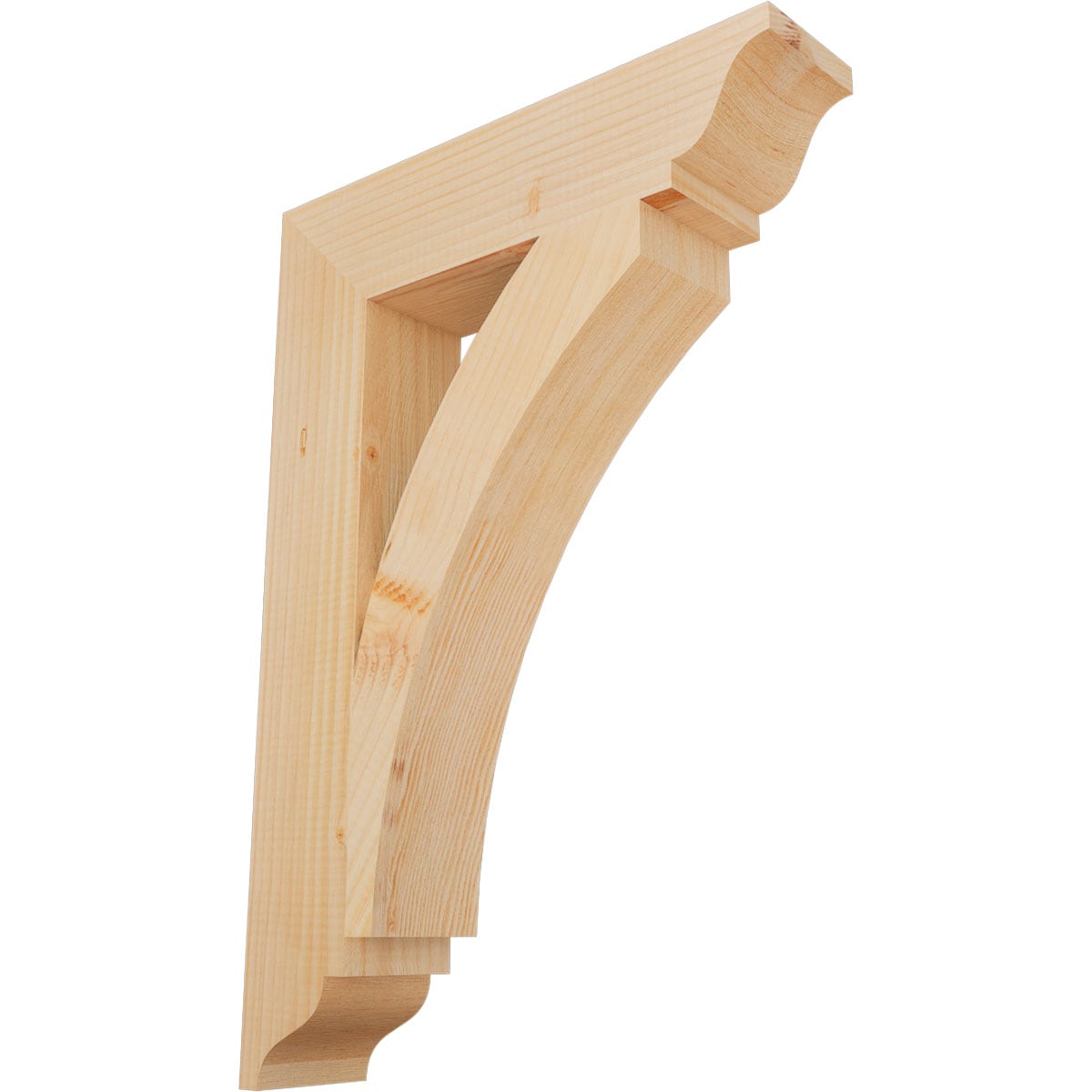 Ekena Millwork BKT04X18X26THR01SDF Thorton traditional smooth 3-1/2-in x 18-in x 26-in Douglas fir Brown Wood Standard bracket