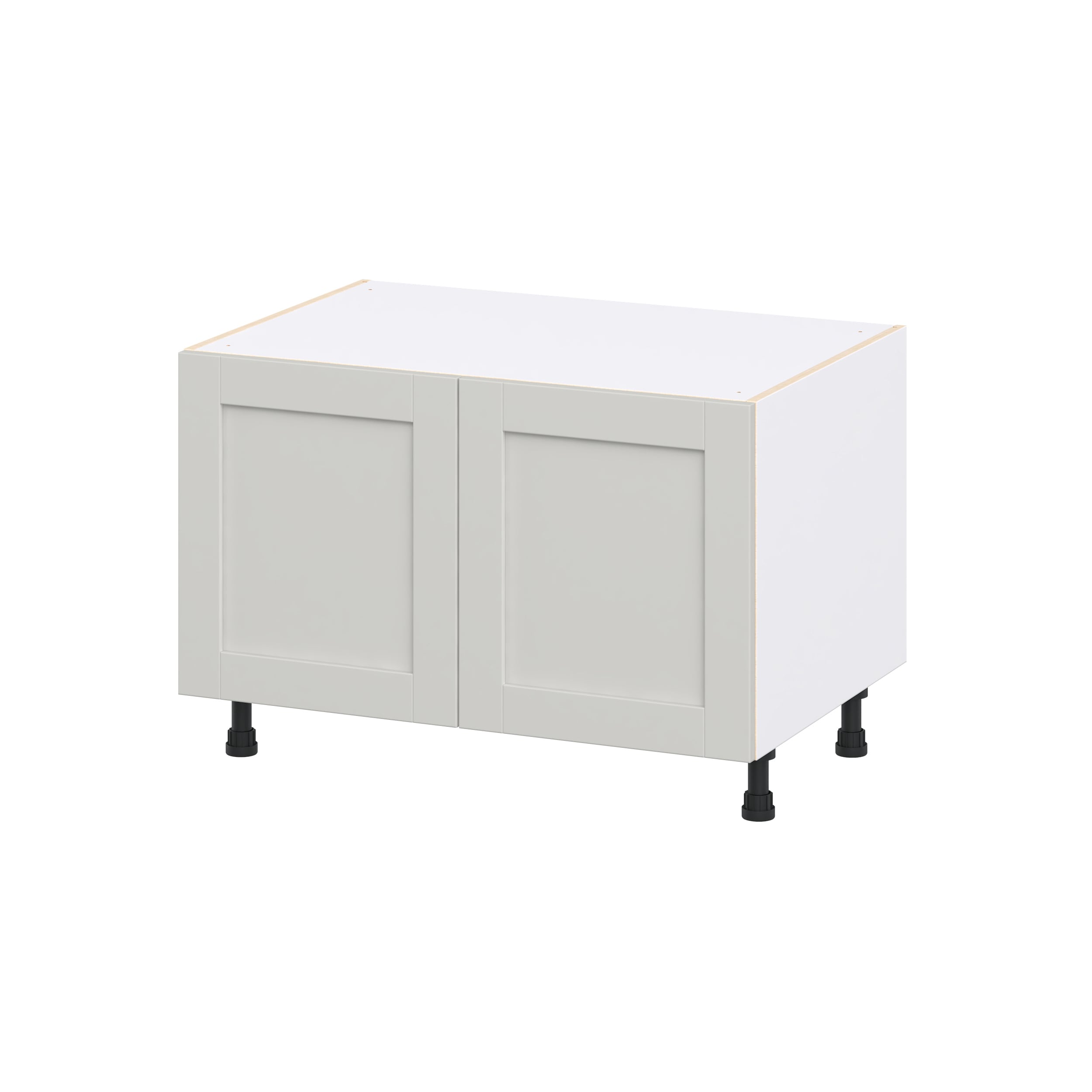 Hugo&Borg DSSBAS36-CH Charlesberg 36-in W x 24.5-in H x 24.5-in D Light Gray Apron front sink Base Fully assembled Cabinet Flat Panel Shaker