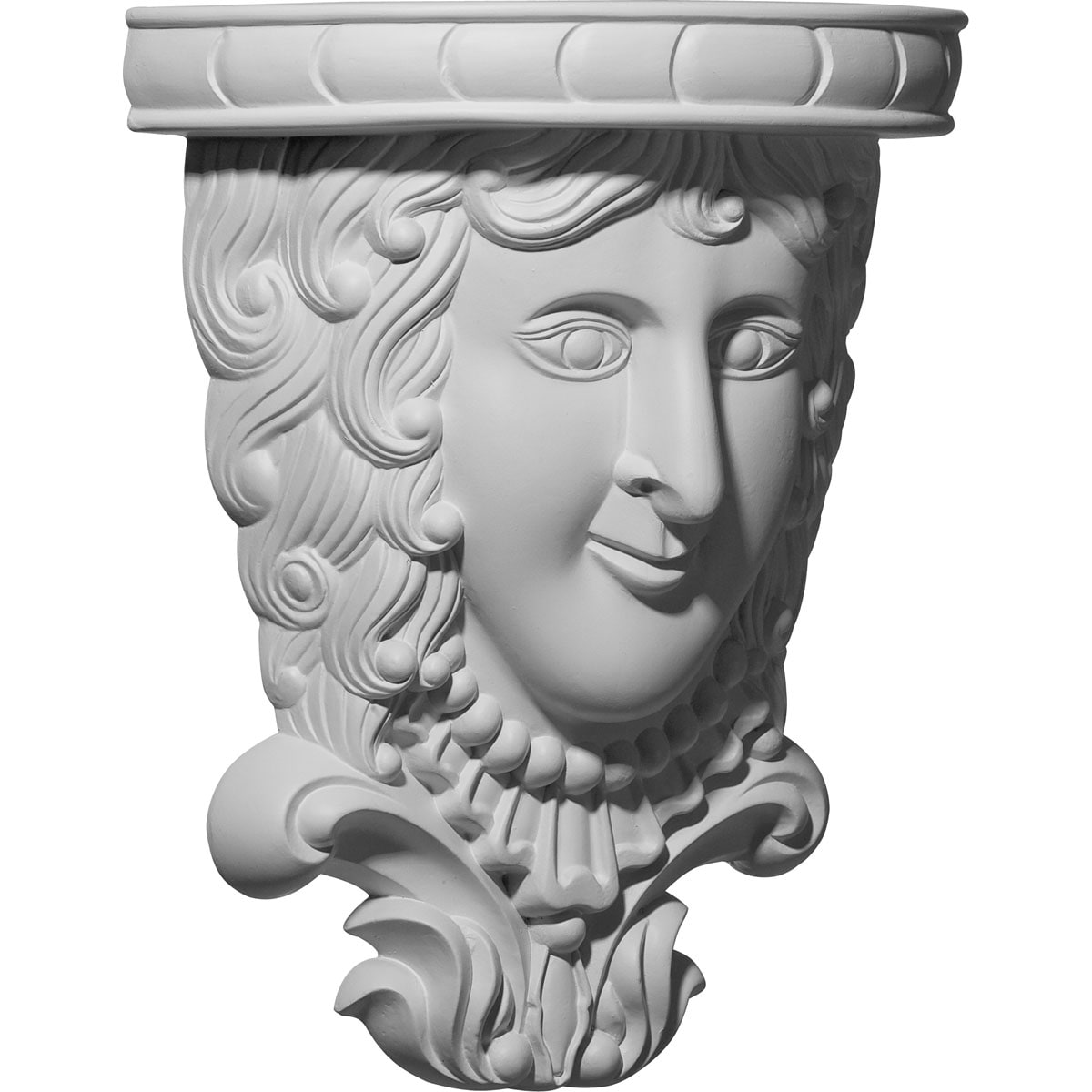 Ekena Millwork COR11X05X13AN 11.125-in x 5.5-in x 13.375-in Angel Primed White Urethane Paintable Corbel