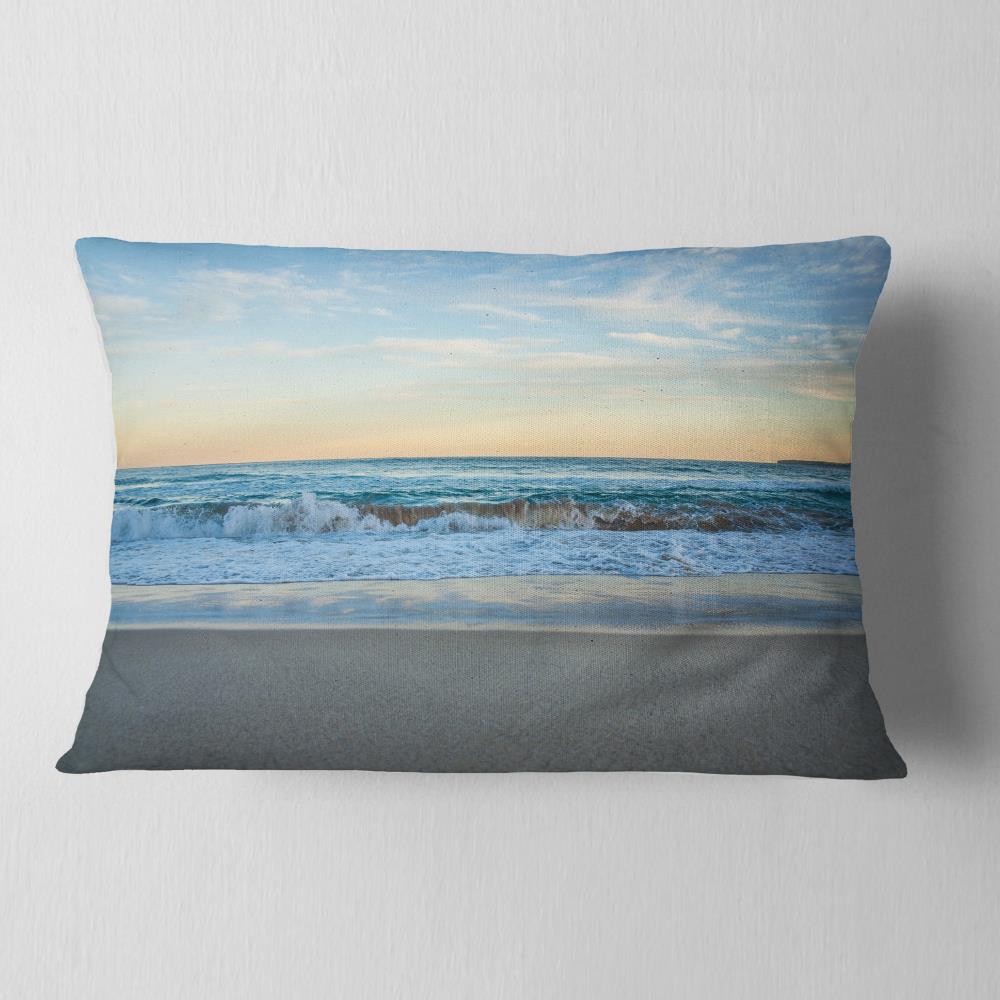 Designart CU10249-12-20 12-in x 20-in Blue Indoor Decorative Pillow