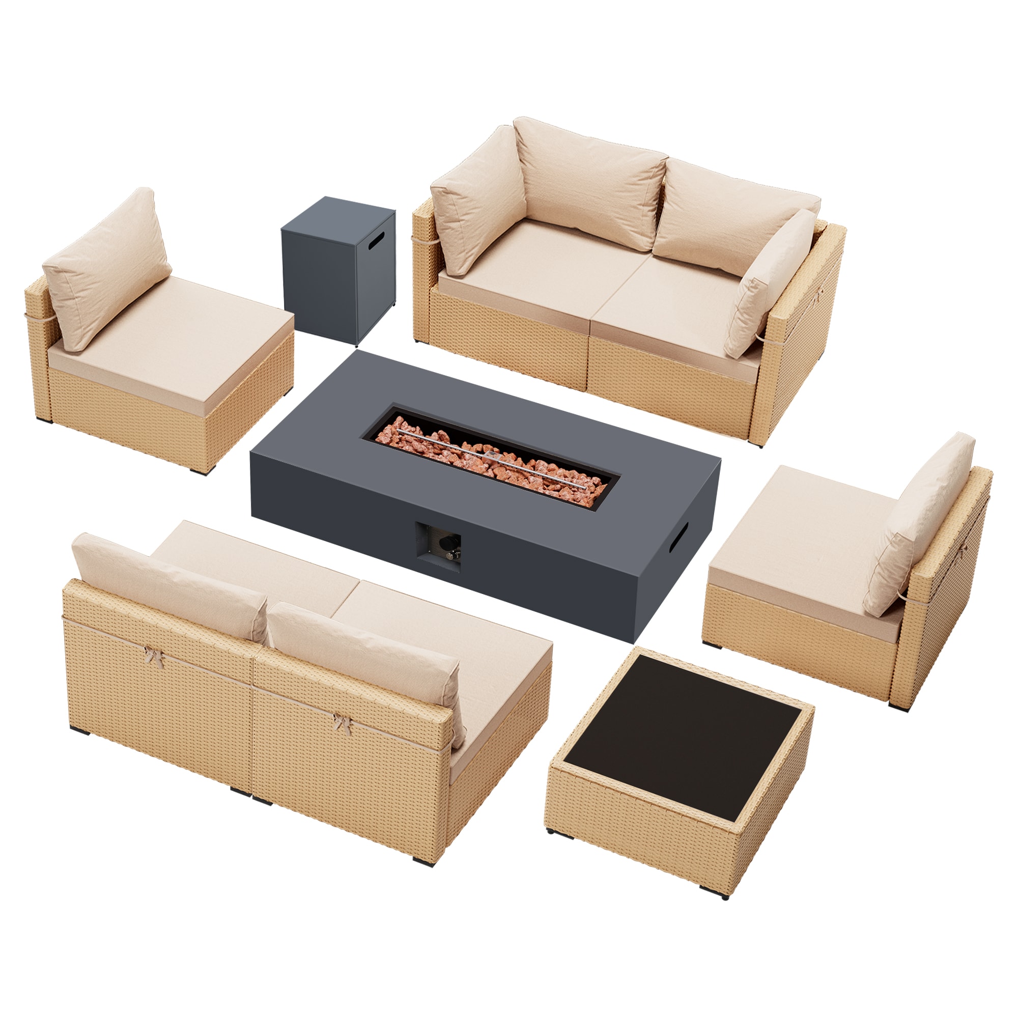 UPHA PL-2CZ-56TPDK-H1 Patio-Conversation-Sets - View #2