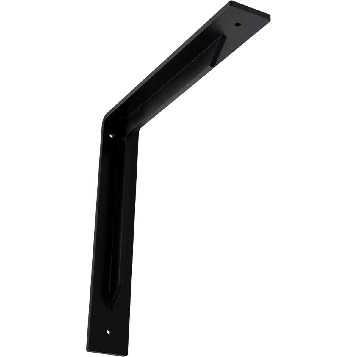 Ekena Millwork BKTM02X12X12STPBL Stockport 12-in x 2-in x 12-in Black Steel Mounting bracket