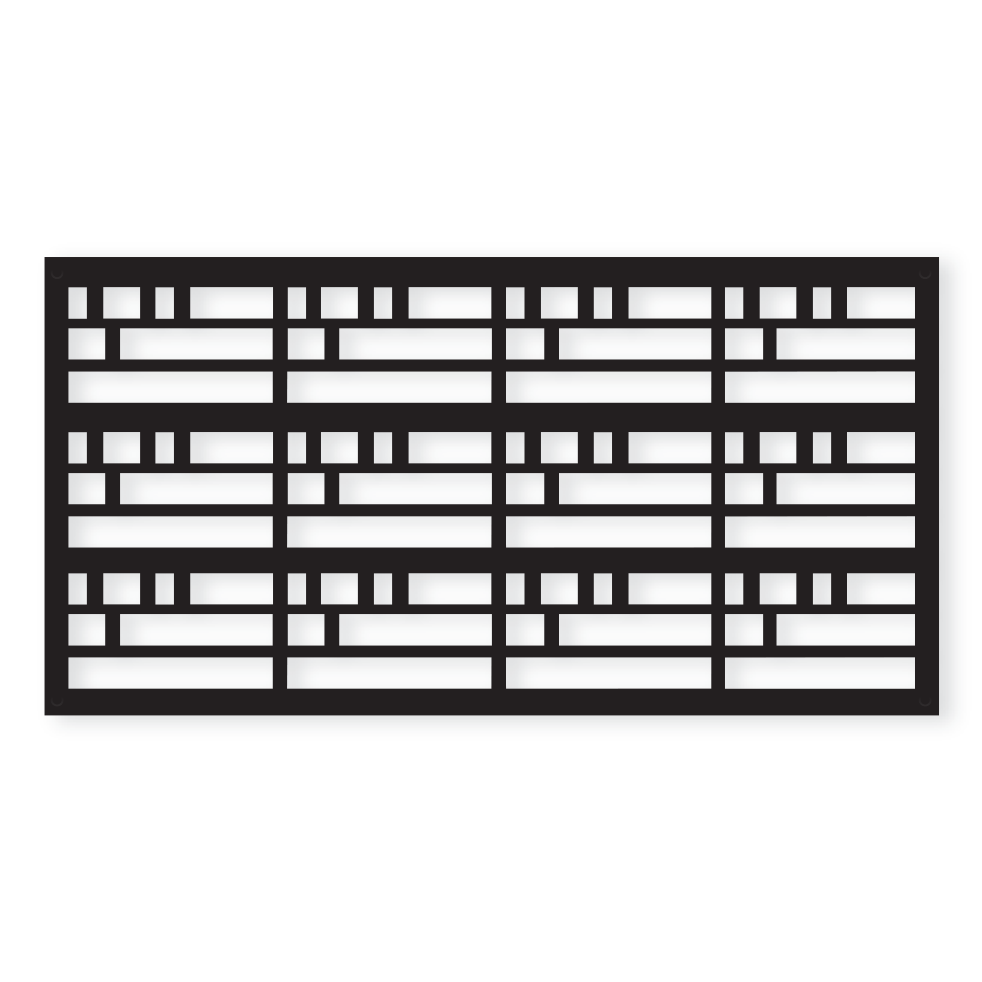 Style Selections 63427-1 48-in x 2-ft Wright Black Polypropylene Decorative Screen panel