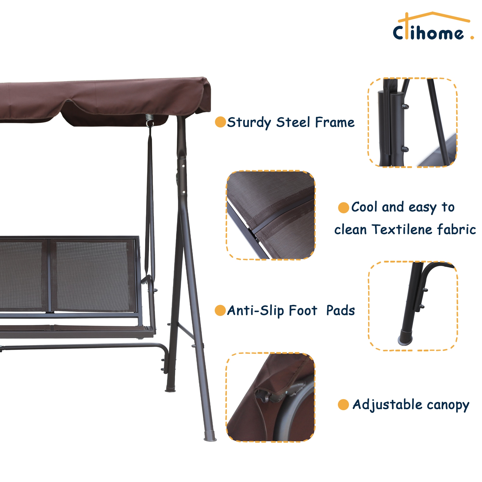Clihome CWCH-OP7CS0492BK Swing-Gliders - View #5